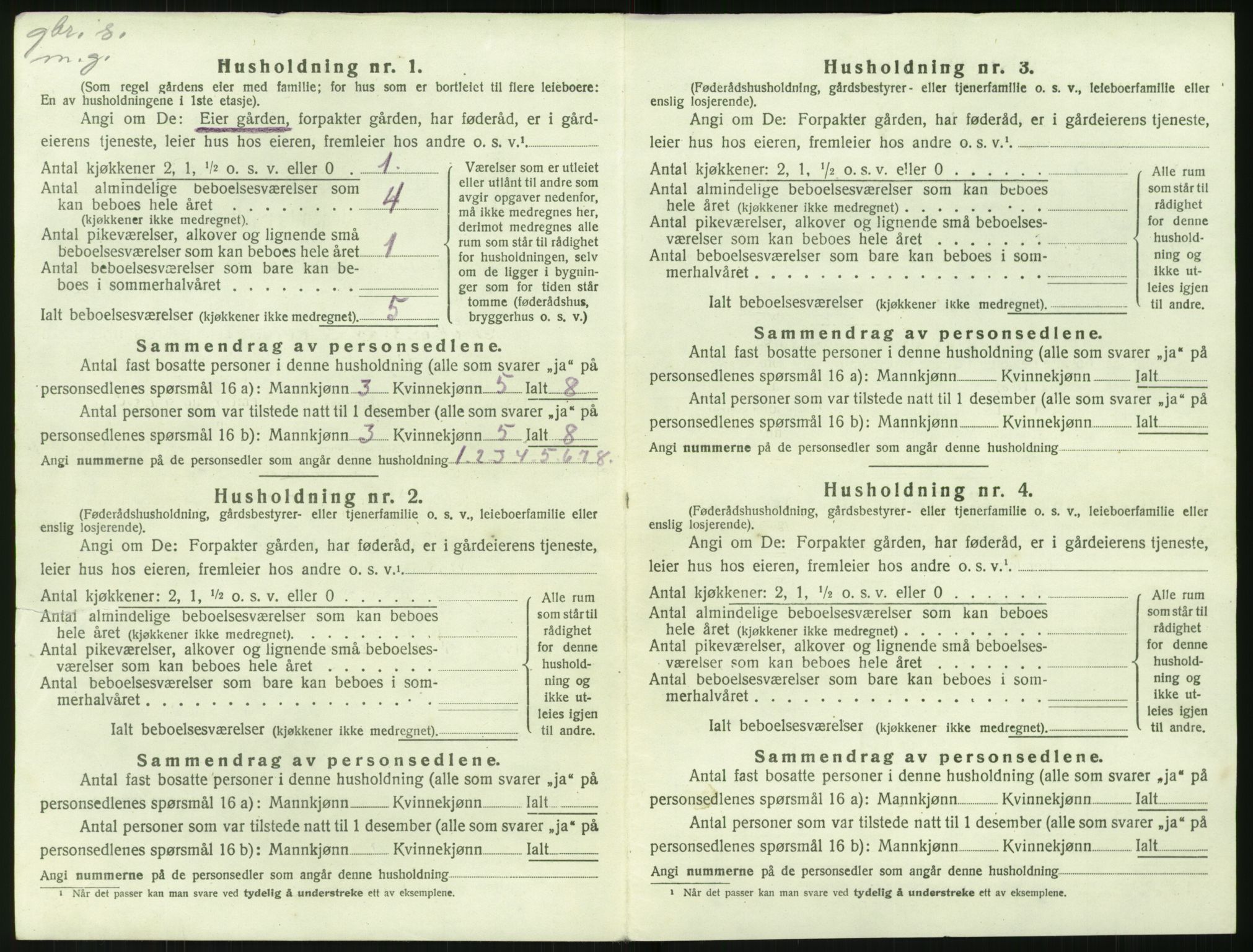 SAK, 1920 census for Stokken, 1920, p. 221