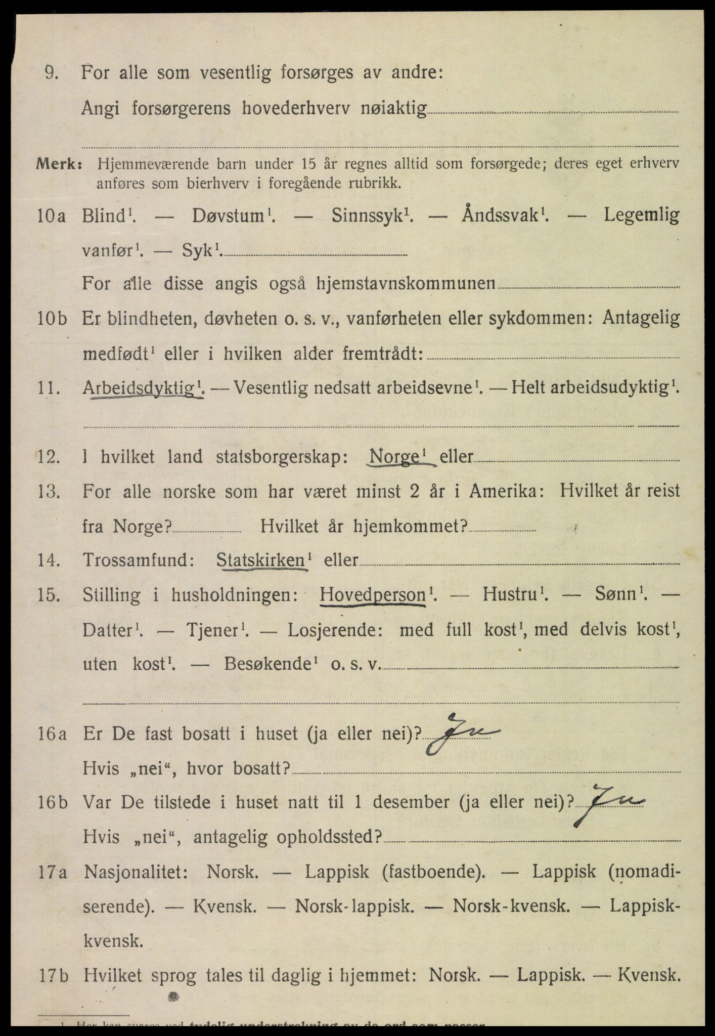 SAT, 1920 census for Grong, 1920, p. 4118