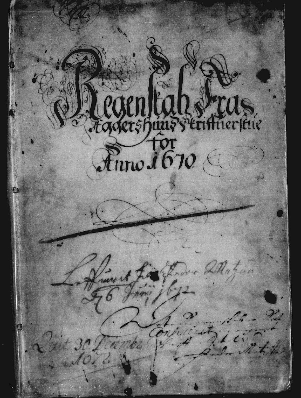 Rentekammeret inntil 1814, Reviderte regnskaper, Stiftamtstueregnskaper, Landkommissariatet på Akershus og Akershus stiftamt, AV/RA-EA-5869/R/Rb/L0067: Akershus stiftamt, 1668-1670