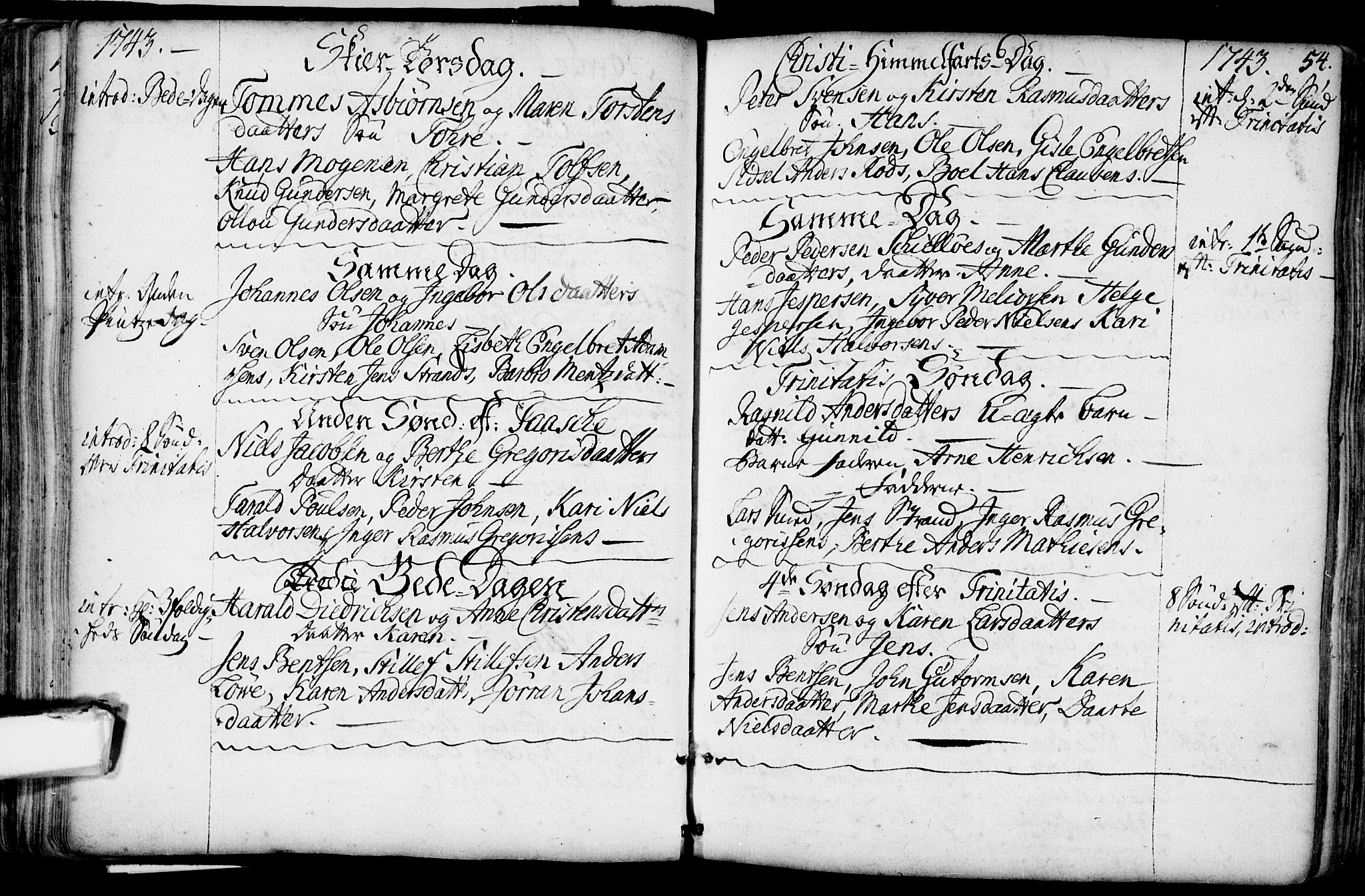 Glemmen prestekontor Kirkebøker, AV/SAO-A-10908/F/Fa/L0001: Parish register (official) no. 1, 1733-1759, p. 54