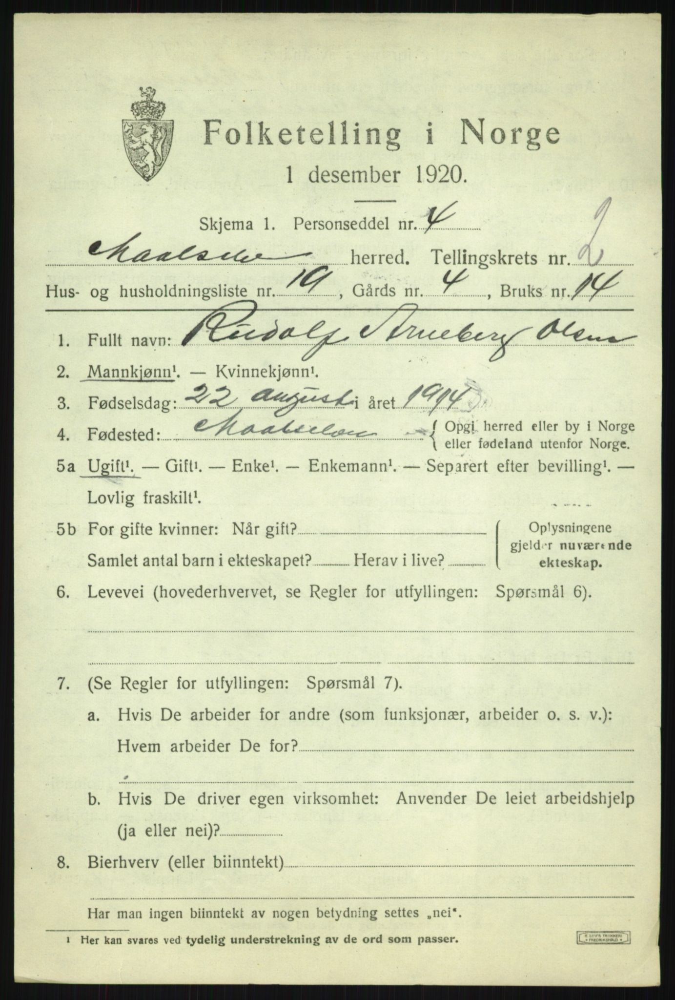 SATØ, 1920 census for Målselv, 1920, p. 2009