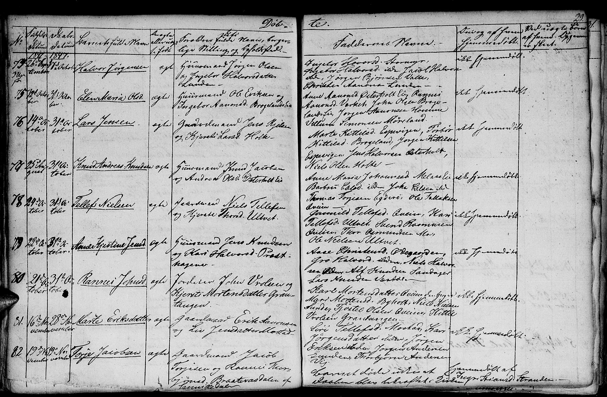 Gjerstad sokneprestkontor, AV/SAK-1111-0014/F/Fb/Fba/L0004: Parish register (copy) no. B 4, 1845-1853, p. 29