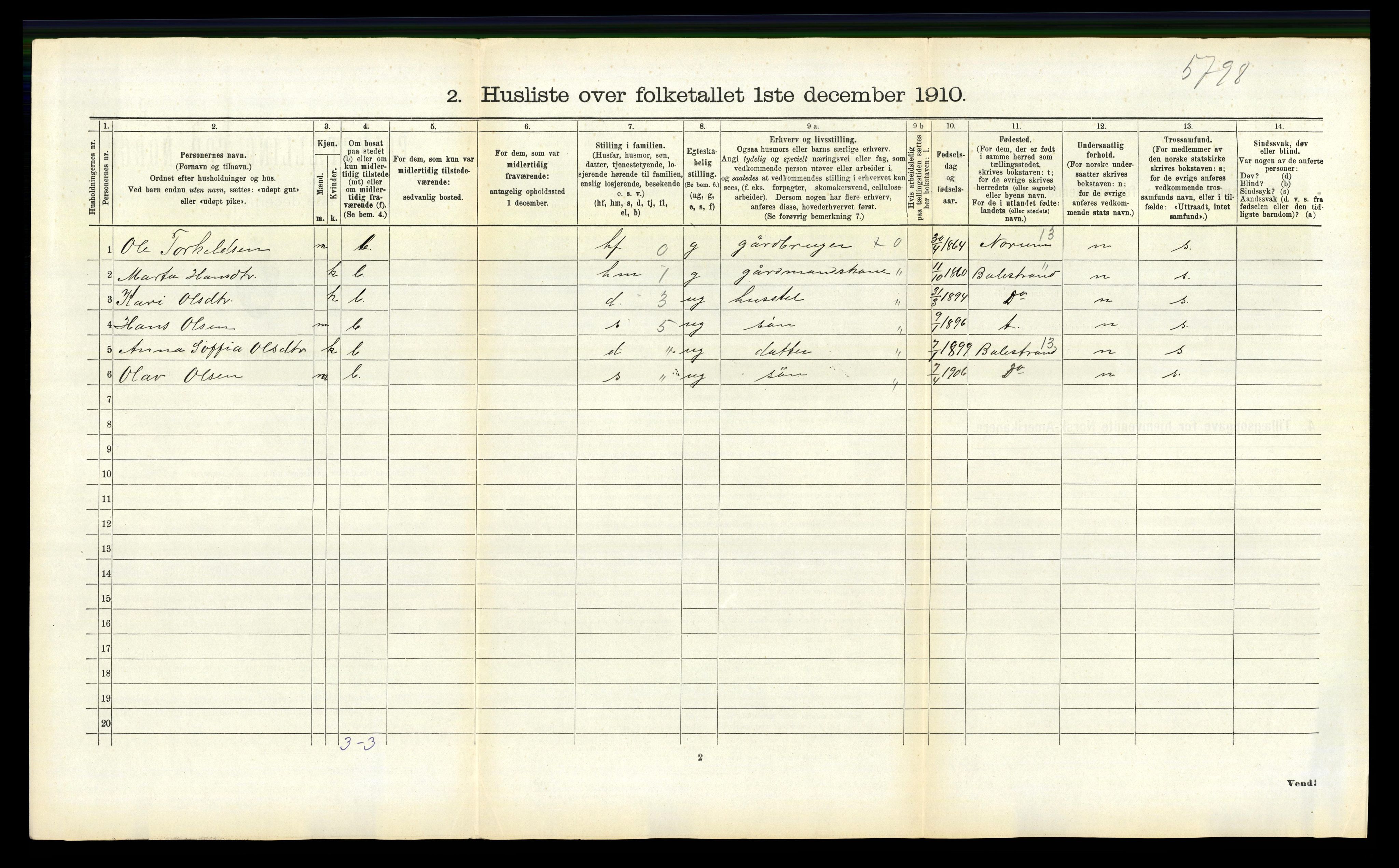 RA, 1910 census for Leikanger, 1910, p. 771