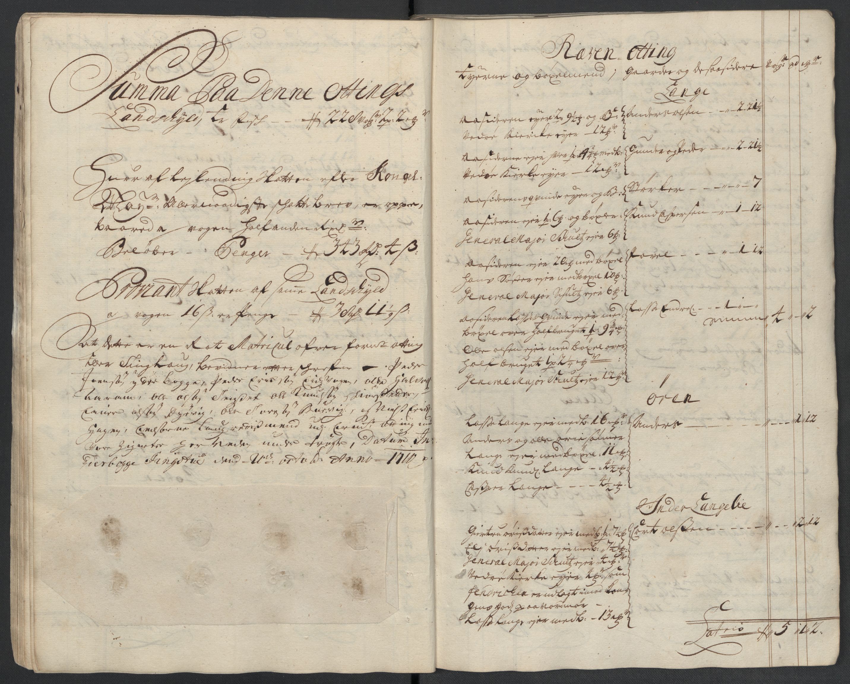 Rentekammeret inntil 1814, Reviderte regnskaper, Fogderegnskap, RA/EA-4092/R55/L3659: Fogderegnskap Romsdal, 1709-1710, p. 294