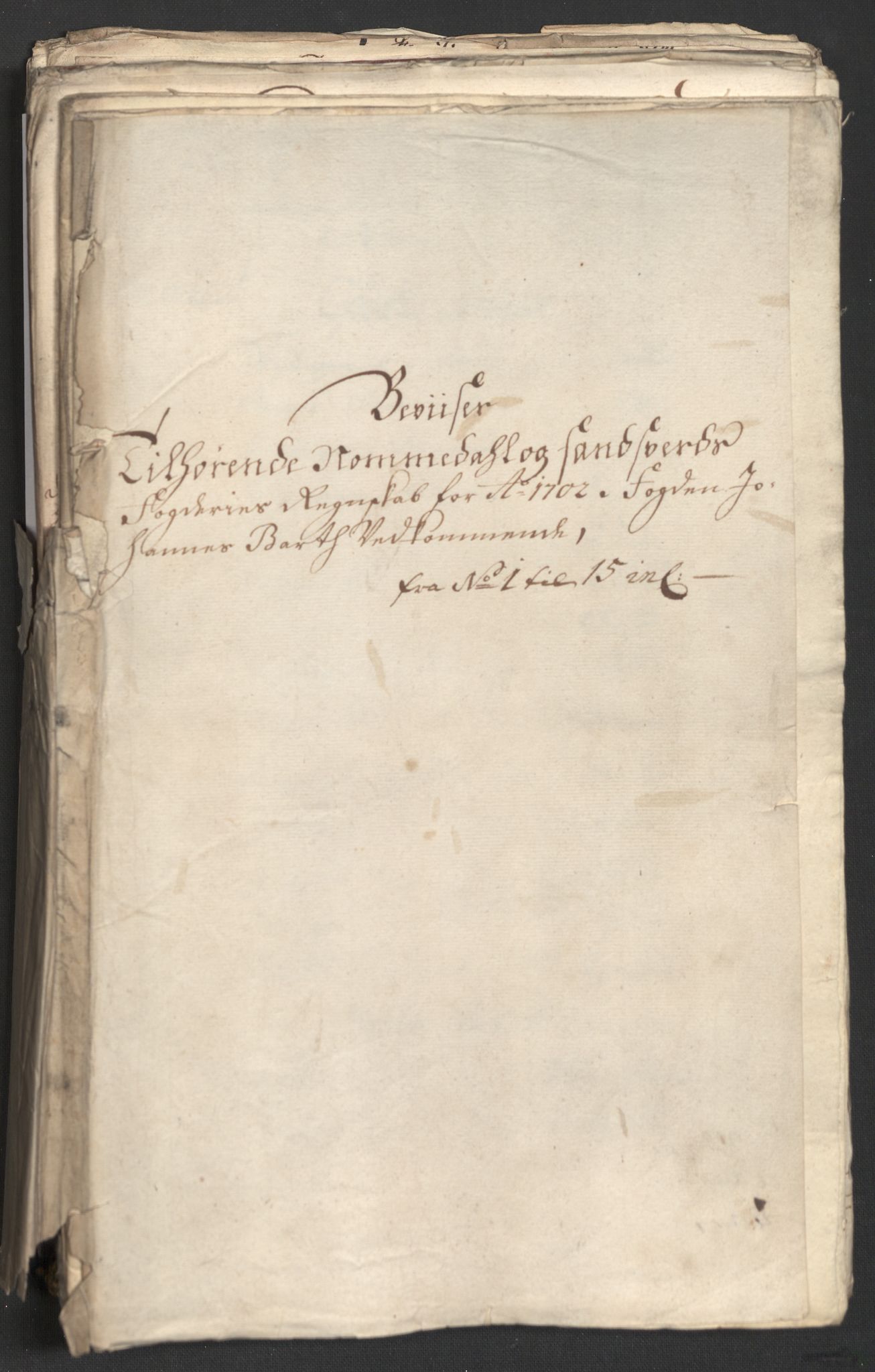 Rentekammeret inntil 1814, Reviderte regnskaper, Fogderegnskap, AV/RA-EA-4092/R24/L1580: Fogderegnskap Numedal og Sandsvær, 1702, p. 12