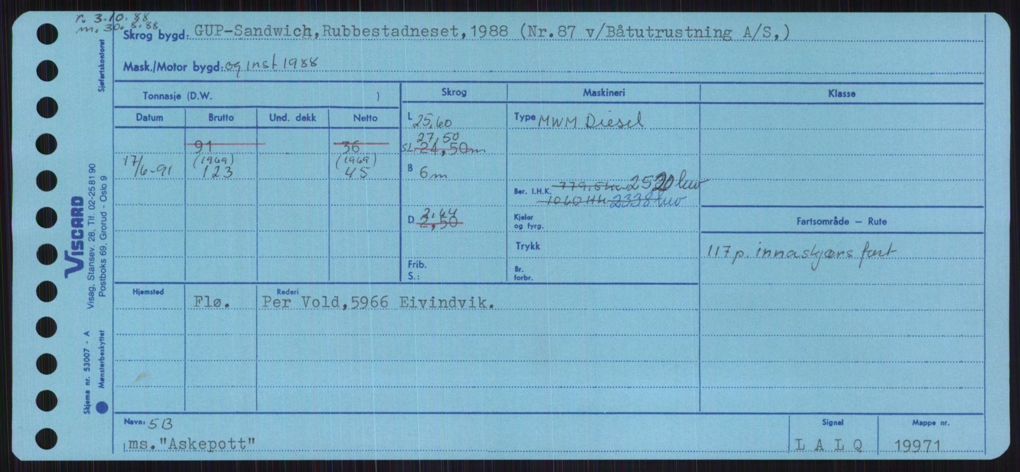 Sjøfartsdirektoratet med forløpere, Skipsmålingen, RA/S-1627/H/Ha/L0001/0001: Fartøy, A-Eig / Fartøy A-Bjøn, p. 439