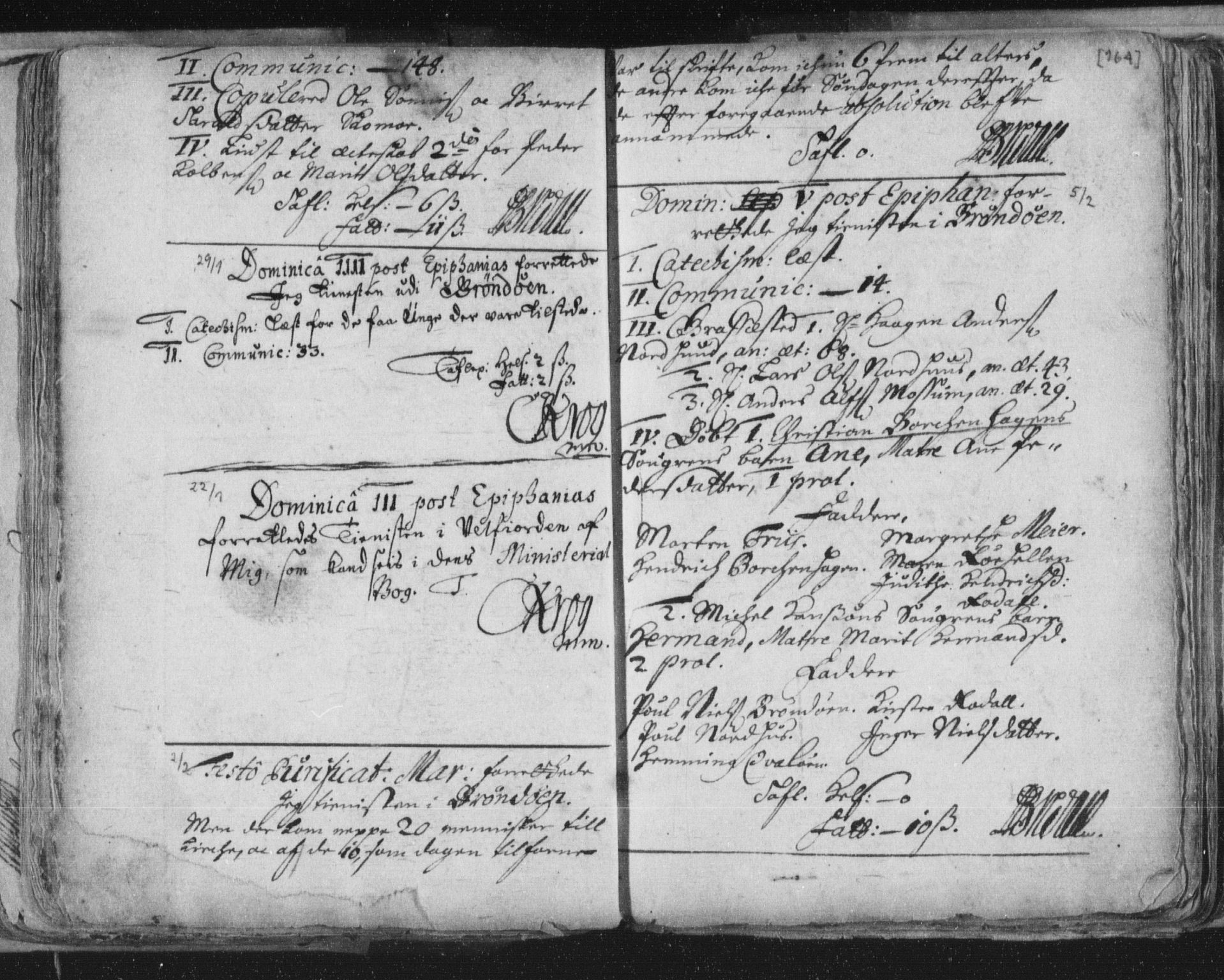 Ministerialprotokoller, klokkerbøker og fødselsregistre - Nordland, SAT/A-1459/813/L0192: Parish register (official) no. 813A02, 1677-1718, p. 164