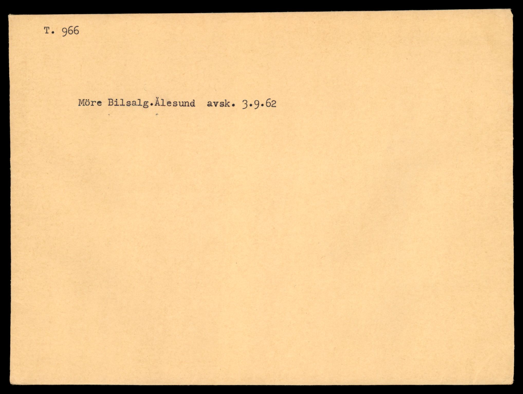 Møre og Romsdal vegkontor - Ålesund trafikkstasjon, SAT/A-4099/F/Fe/L0009: Registreringskort for kjøretøy T 896 - T 1049, 1927-1998, p. 983