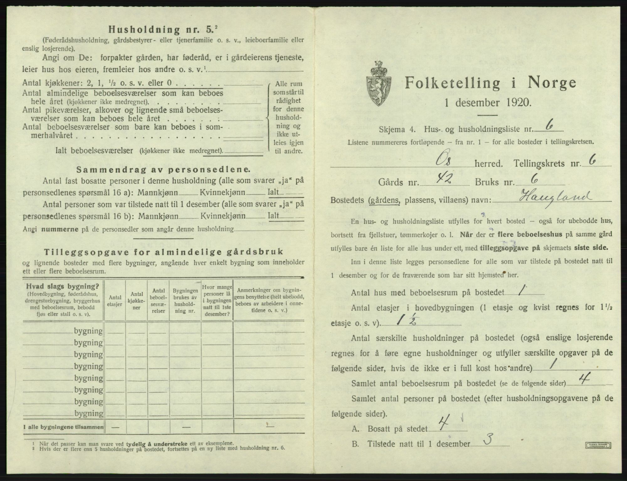 SAB, 1920 census for Os, 1920, p. 571