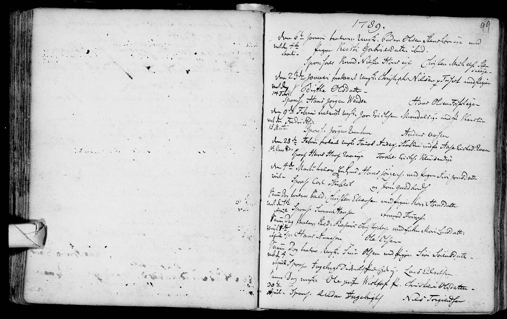 Eiker kirkebøker, SAKO/A-4/F/Fa/L0007: Parish register (official) no. I 7 /1, 1733-1808, p. 99