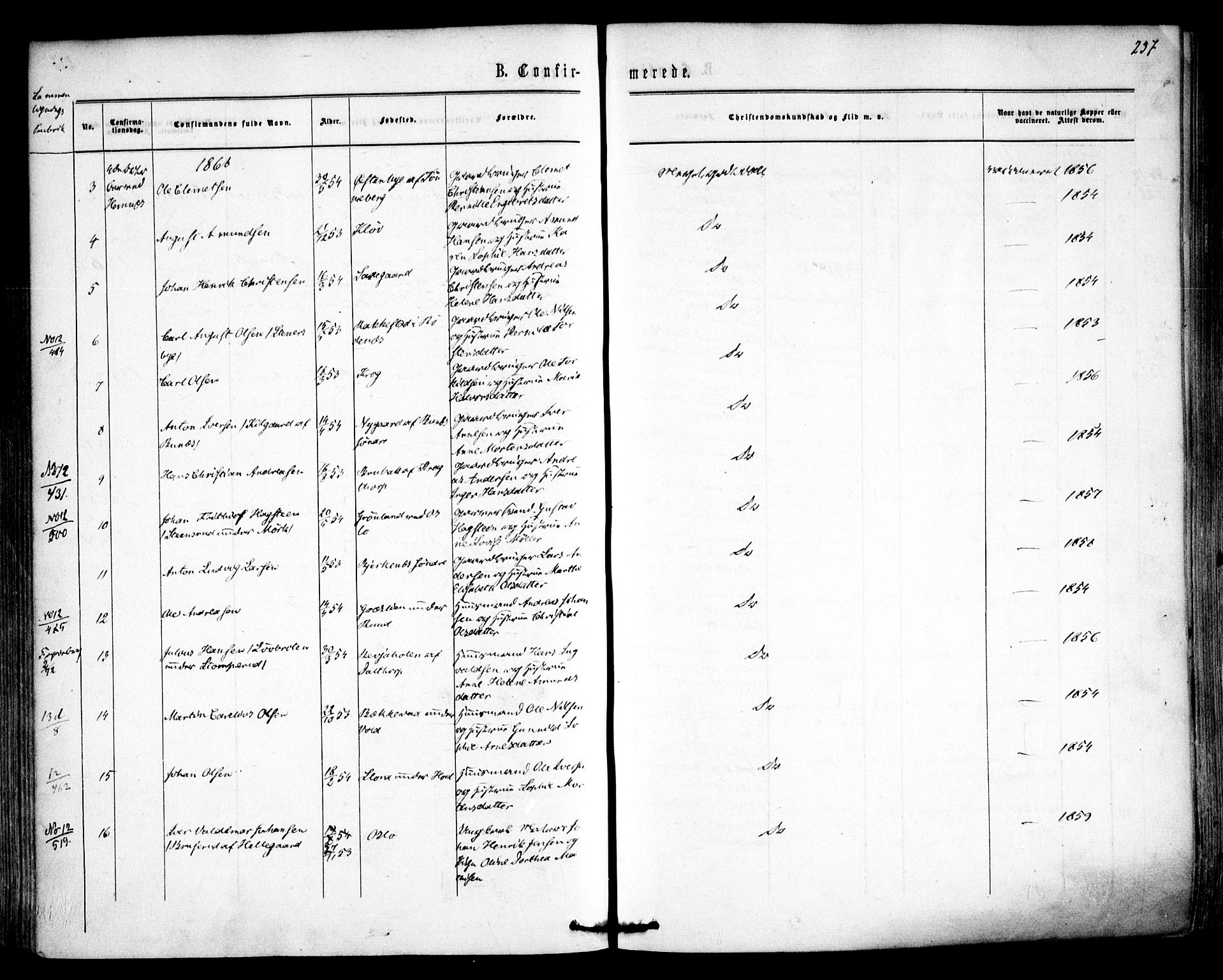 Høland prestekontor Kirkebøker, SAO/A-10346a/F/Fa/L0011: Parish register (official) no. I 11, 1862-1869, p. 237