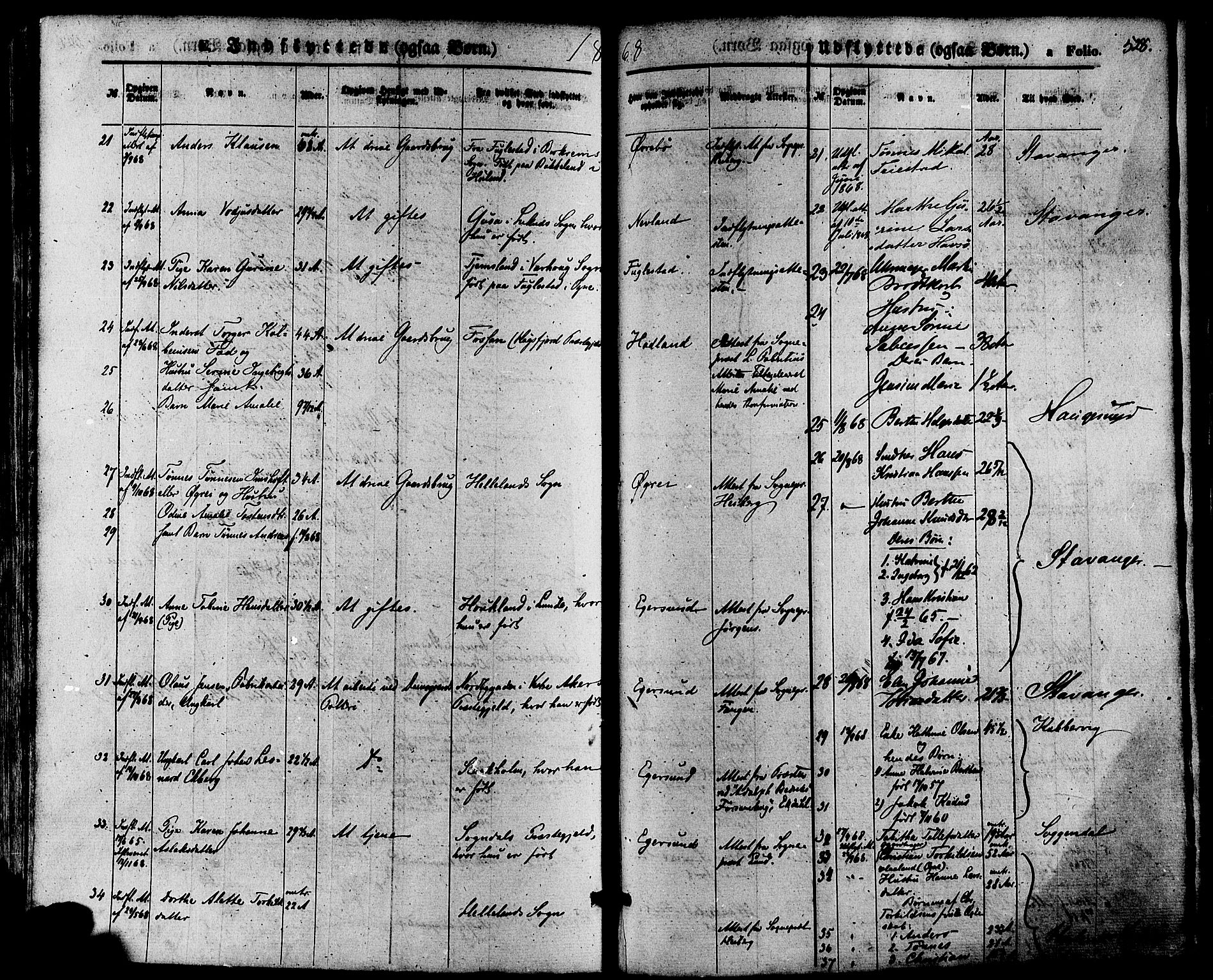 Eigersund sokneprestkontor, AV/SAST-A-101807/S08/L0014: Parish register (official) no. A 13, 1866-1878, p. 528