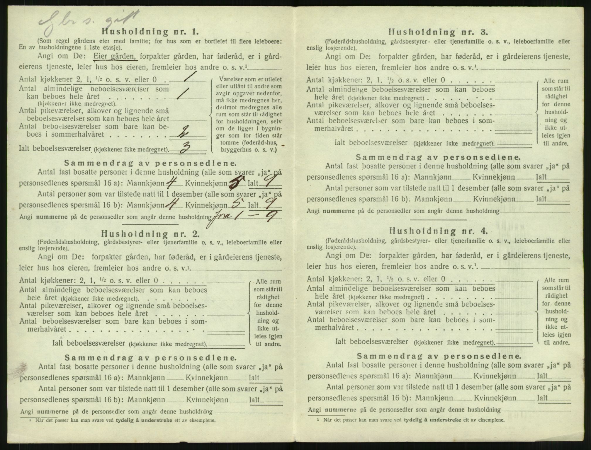 SAT, 1920 census for Borge, 1920, p. 668