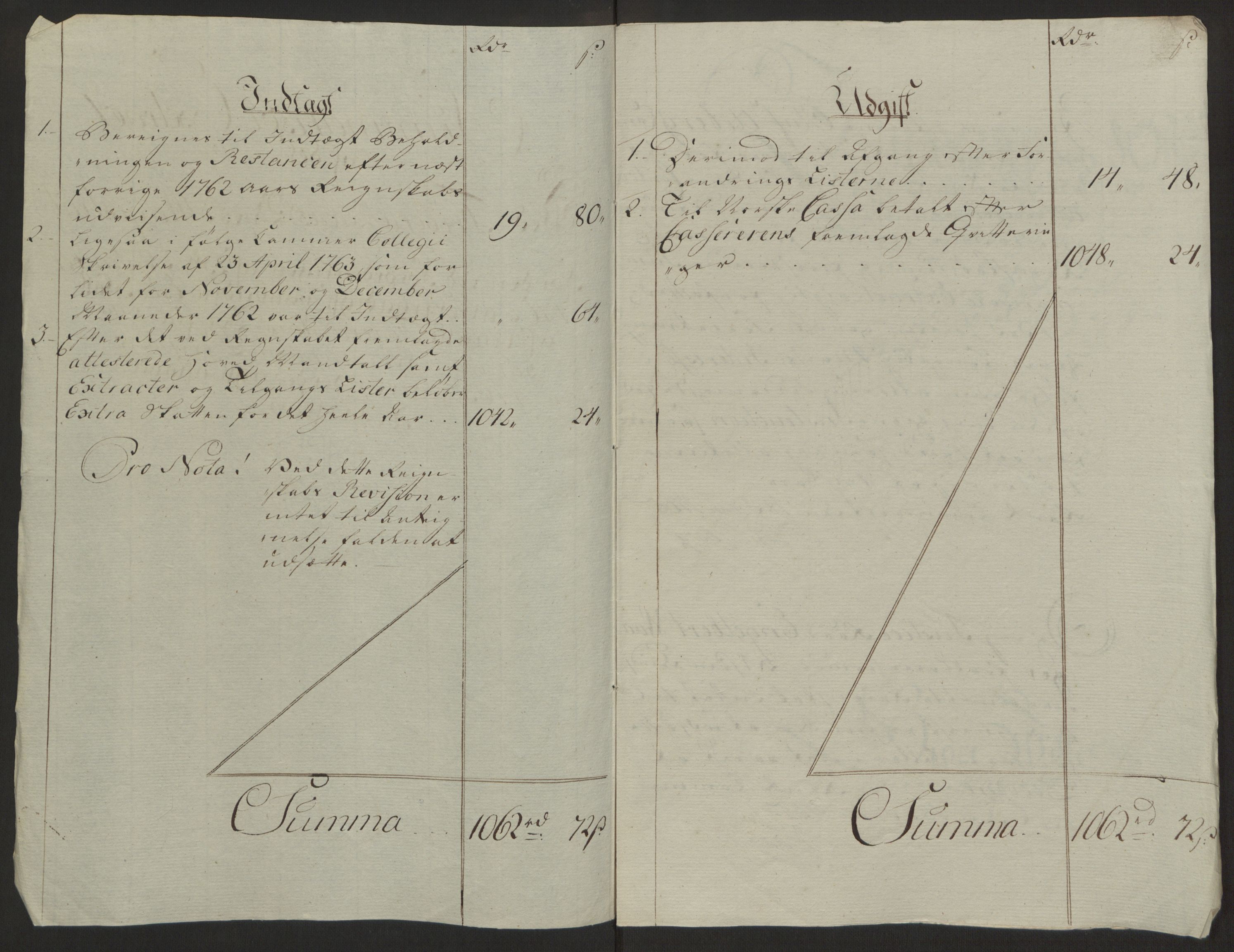 Rentekammeret inntil 1814, Reviderte regnskaper, Byregnskaper, AV/RA-EA-4066/R/Rb/L0029/0001: [B3] Kontribusjonsregnskap / Ekstraskatt, 1762-1772, p. 73