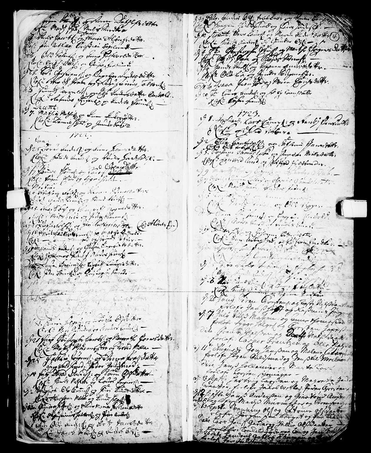 Skien kirkebøker, SAKO/A-302/F/Fa/L0002: Parish register (official) no. 2, 1716-1757, p. 4