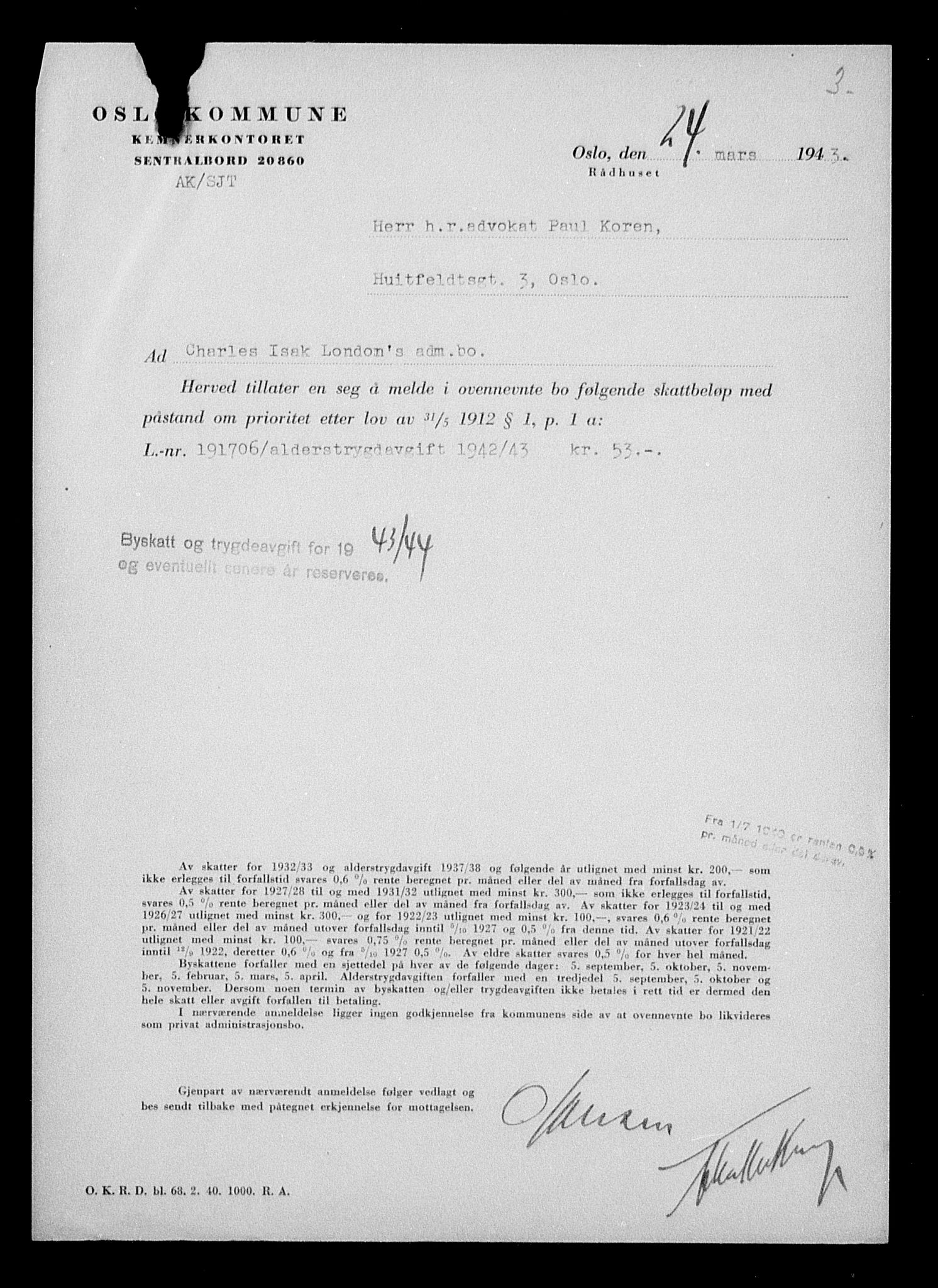 Justisdepartementet, Tilbakeføringskontoret for inndratte formuer, RA/S-1564/H/Hc/Hcc/L0960: --, 1945-1947, p. 347