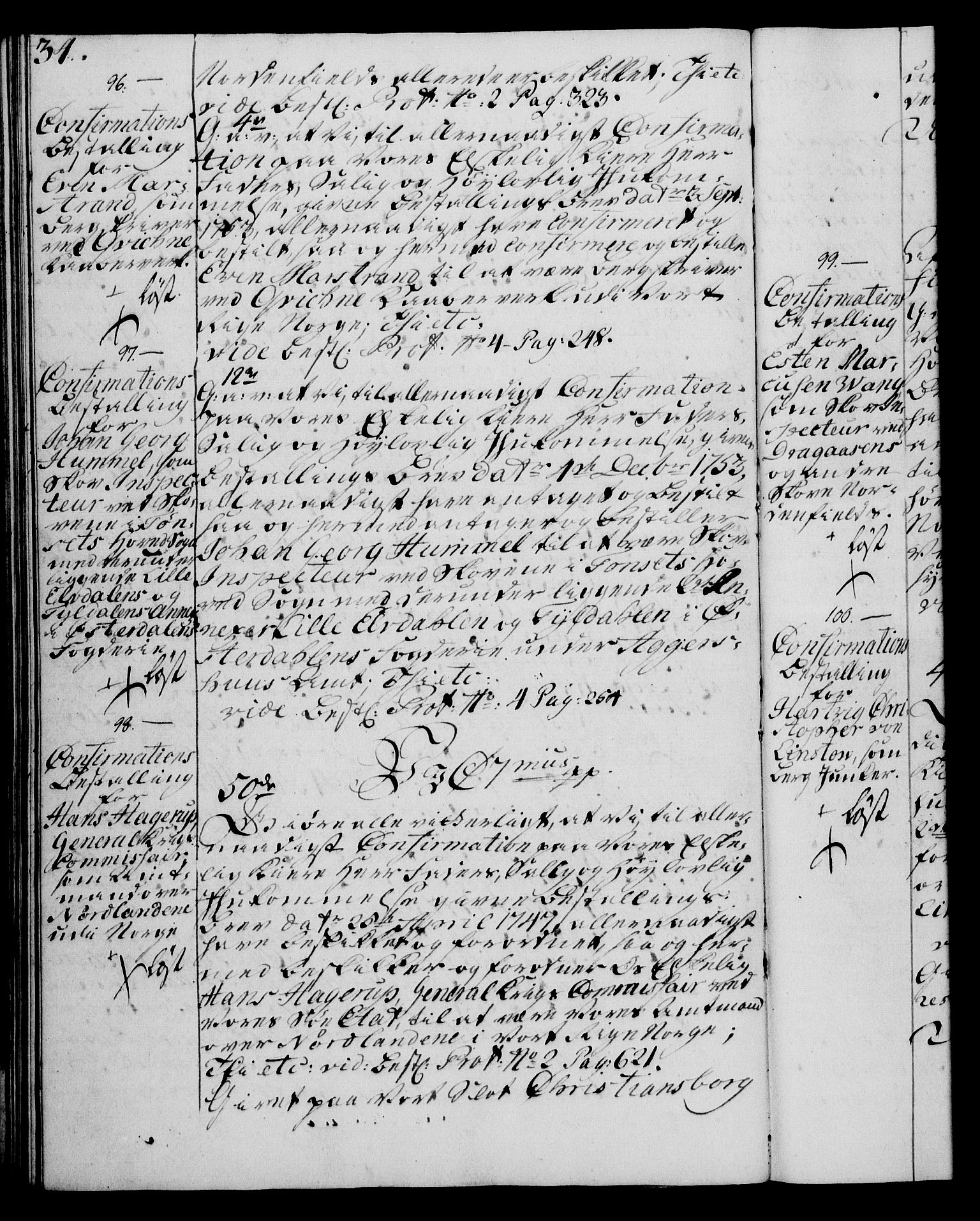 Rentekammeret, Kammerkanselliet, RA/EA-3111/G/Gg/Ggg/L0003: Norsk konfirmasjonsbestallingsprotokoll med register (merket RK 53.33), 1766-1772, p. 34