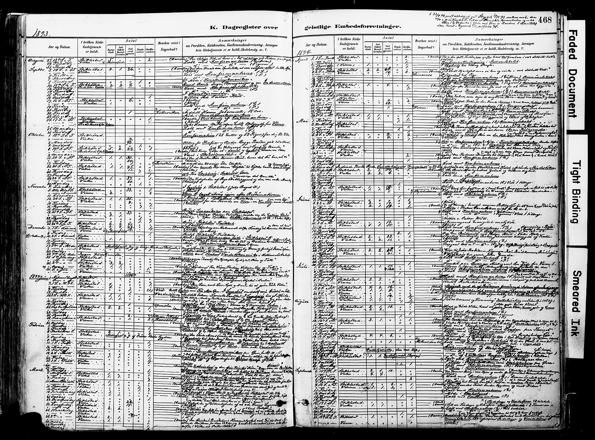 Ministerialprotokoller, klokkerbøker og fødselsregistre - Nord-Trøndelag, SAT/A-1458/723/L0244: Parish register (official) no. 723A13, 1881-1899, p. 468