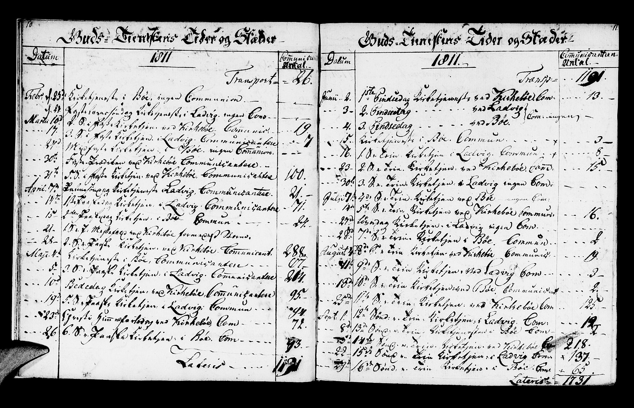 Lavik sokneprestembete, AV/SAB-A-80901: Parish register (official) no. A 1, 1809-1822, p. 10-11