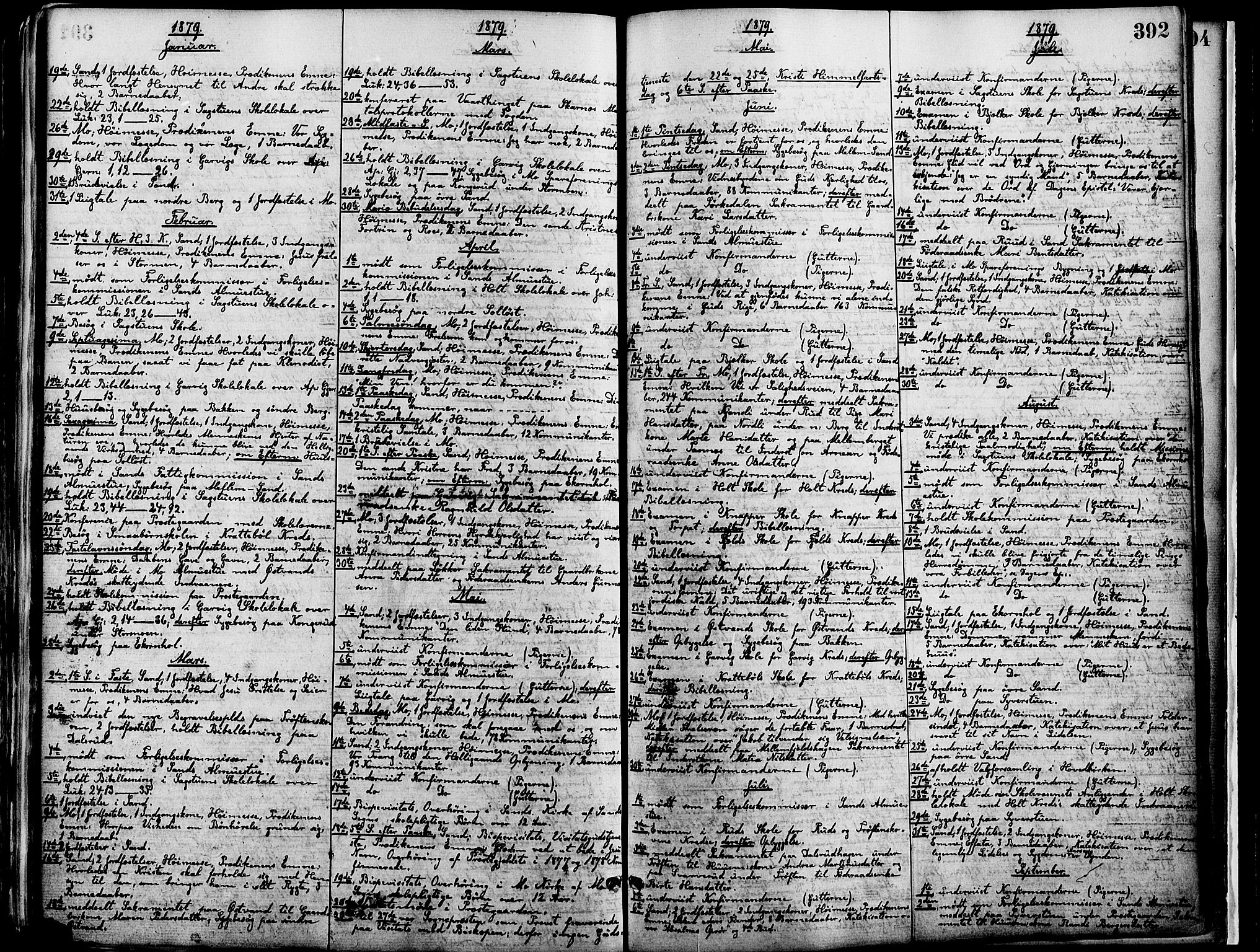 Nord-Odal prestekontor, AV/SAH-PREST-032/H/Ha/Haa/L0005: Parish register (official) no. 5, 1874-1885, p. 392