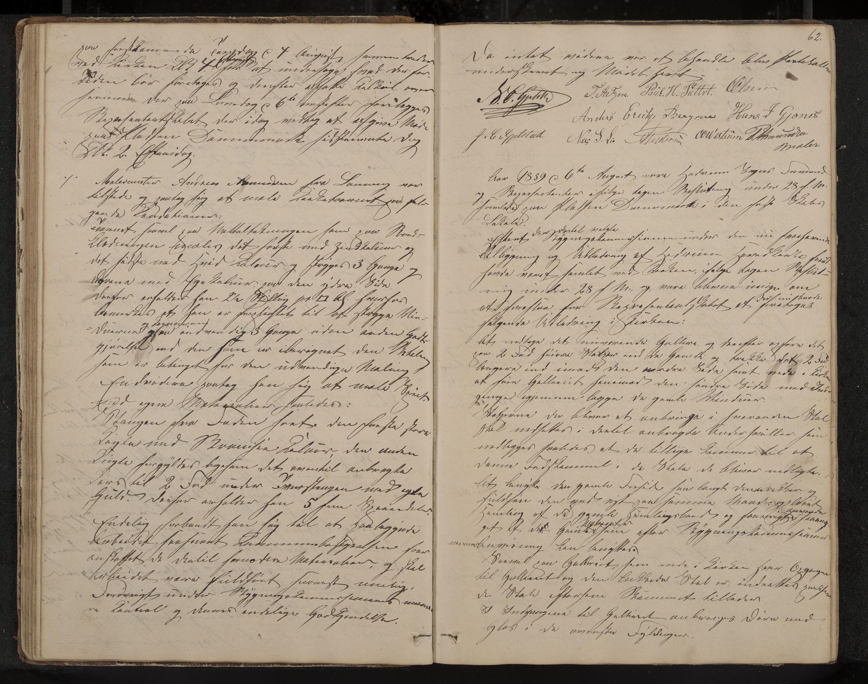 Hedrum formannskap og sentraladministrasjon, IKAK/0727021/A/Aa/L0002: Møtebok, 1853-1867, p. 62