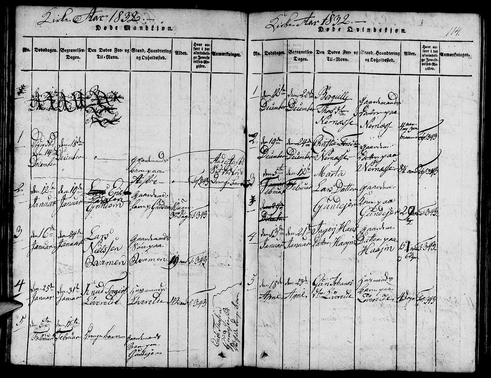 Etne sokneprestembete, SAB/A-75001/H/Hab: Parish register (copy) no. C 1, 1816-1841, p. 114