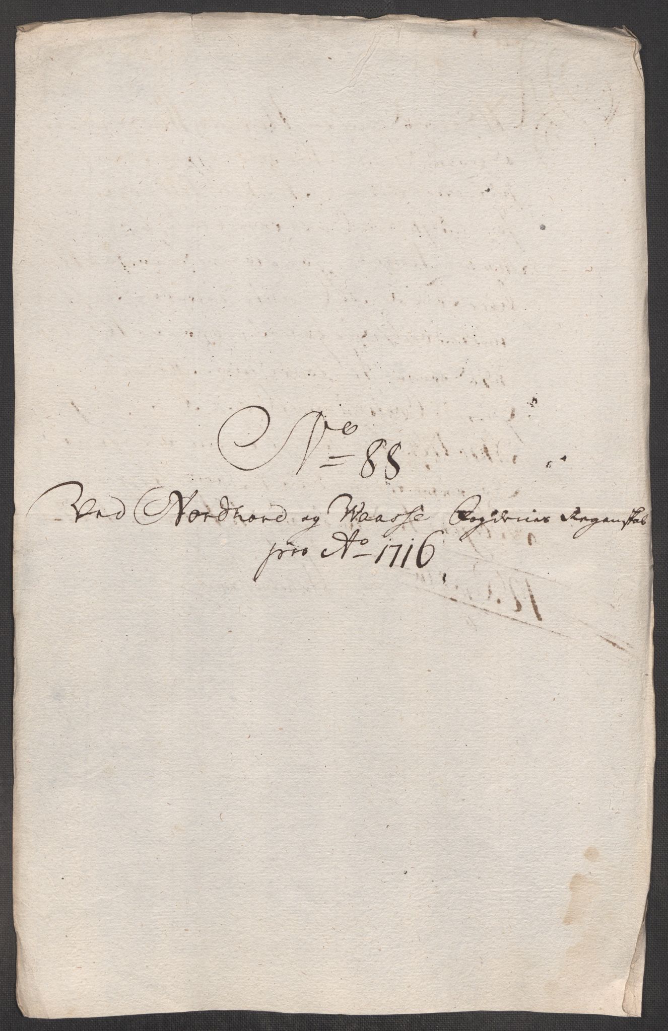 Rentekammeret inntil 1814, Reviderte regnskaper, Fogderegnskap, AV/RA-EA-4092/R51/L3199: Fogderegnskap Nordhordland og Voss, 1716, p. 319