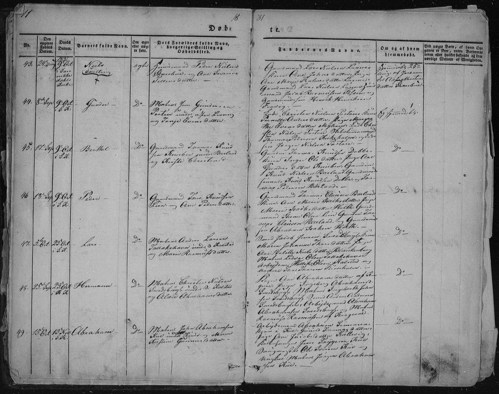 Sannidal kirkebøker, AV/SAKO-A-296/F/Fa/L0006: Parish register (official) no. 6, 1831-1847, p. 11