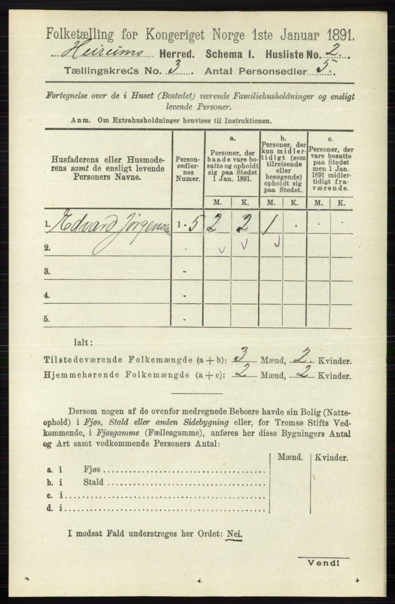 RA, 1891 census for 0628 Hurum, 1891, p. 920