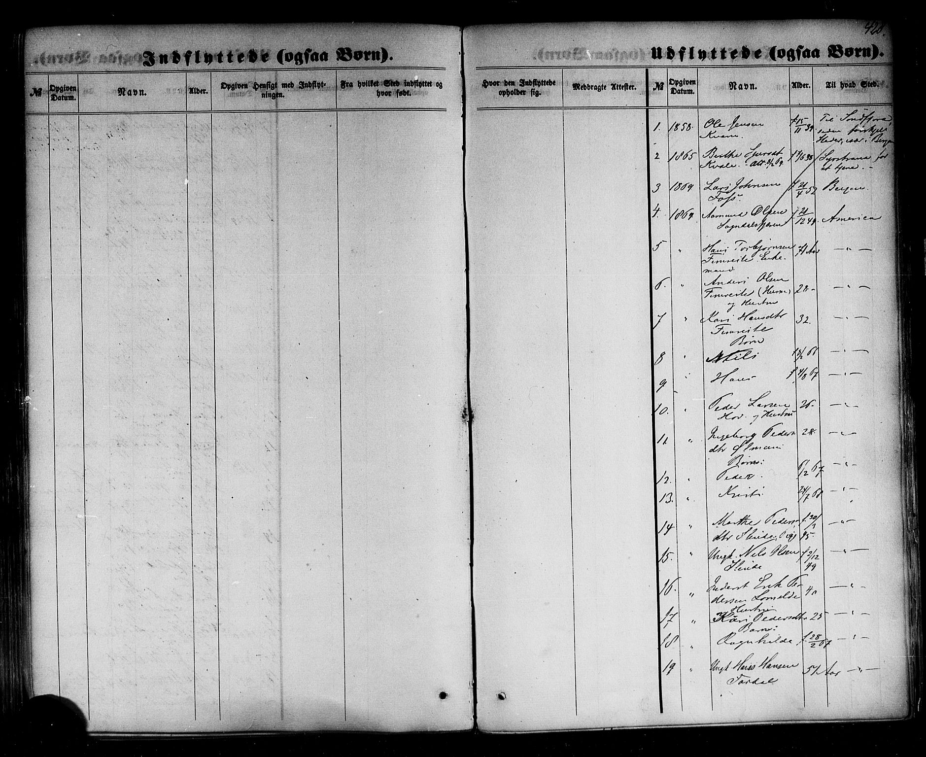 Sogndal sokneprestembete, SAB/A-81301/H/Haa/Haaa/L0013: Parish register (official) no. A 13, 1859-1877, p. 428