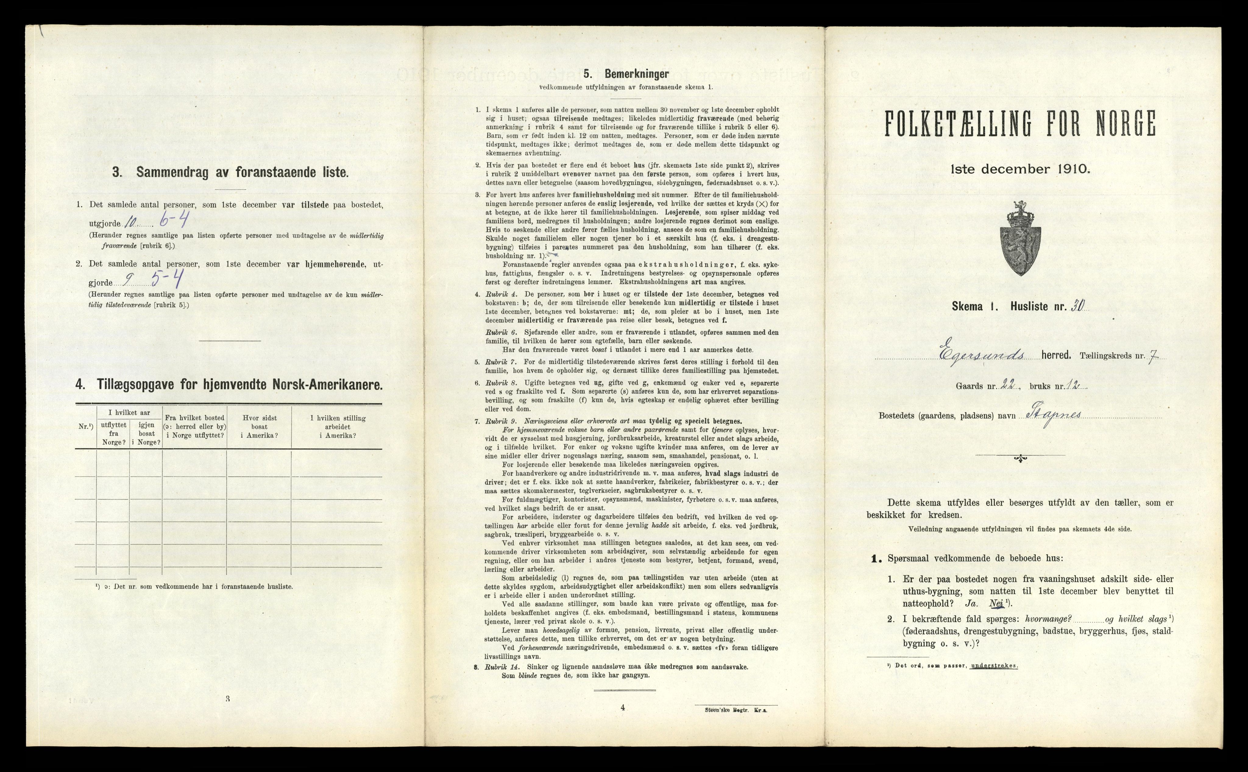 RA, 1910 census for Eigersund, 1910, p. 650