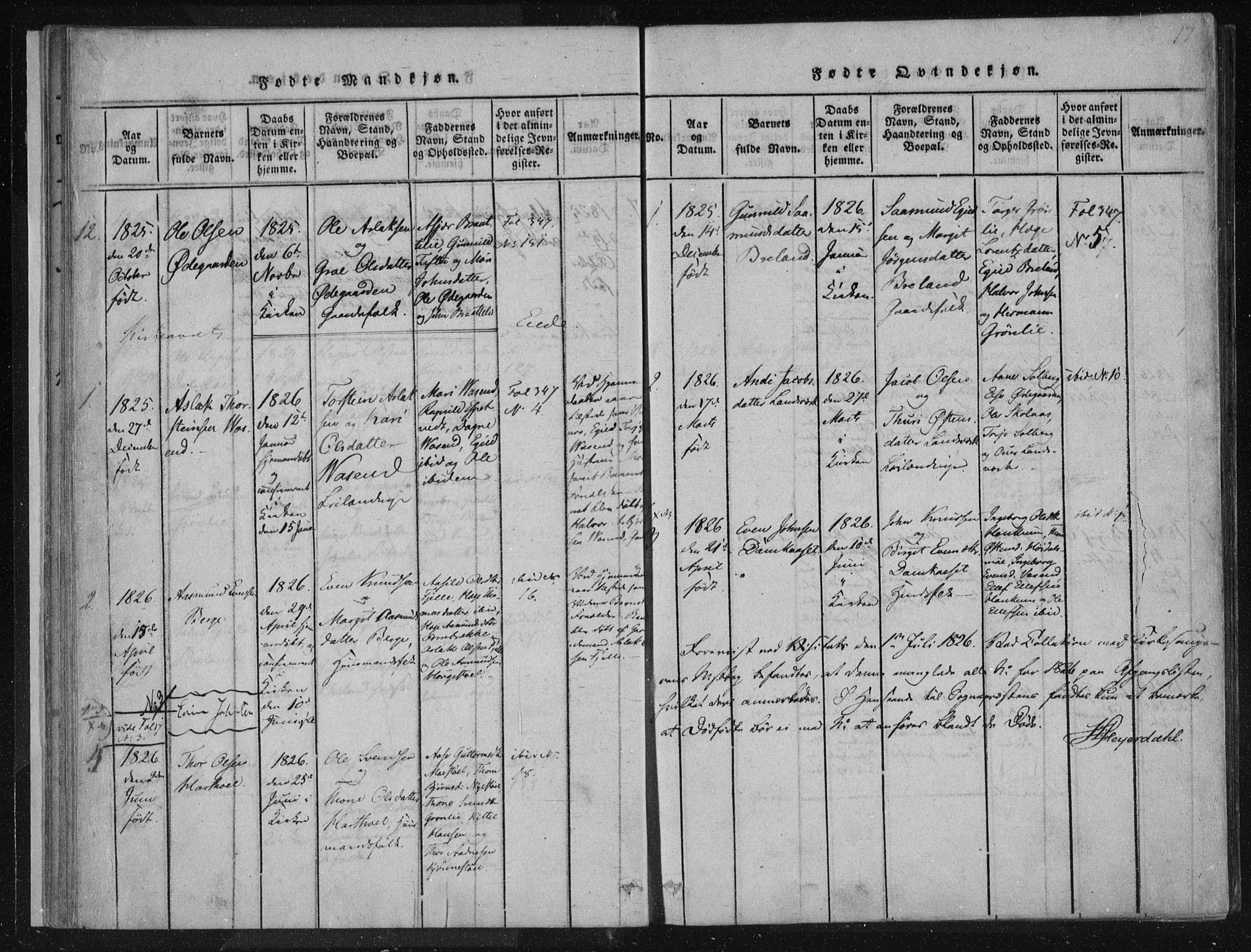 Lårdal kirkebøker, SAKO/A-284/F/Fc/L0001: Parish register (official) no. III 1, 1815-1860, p. 17