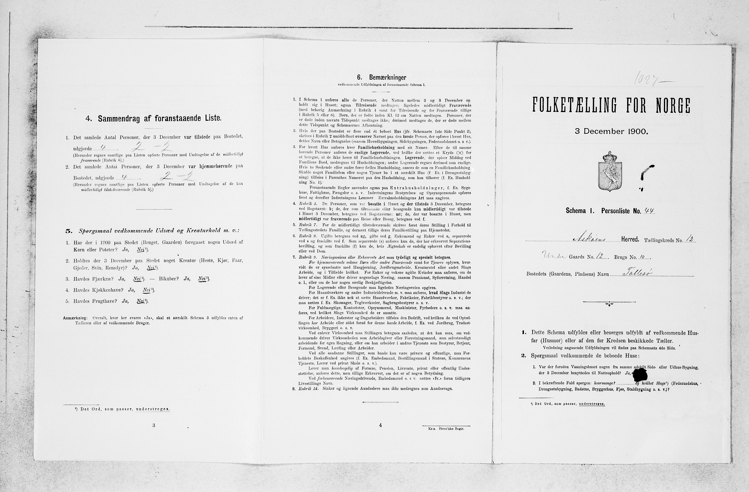 SAB, 1900 census for Askøy, 1900, p. 1677