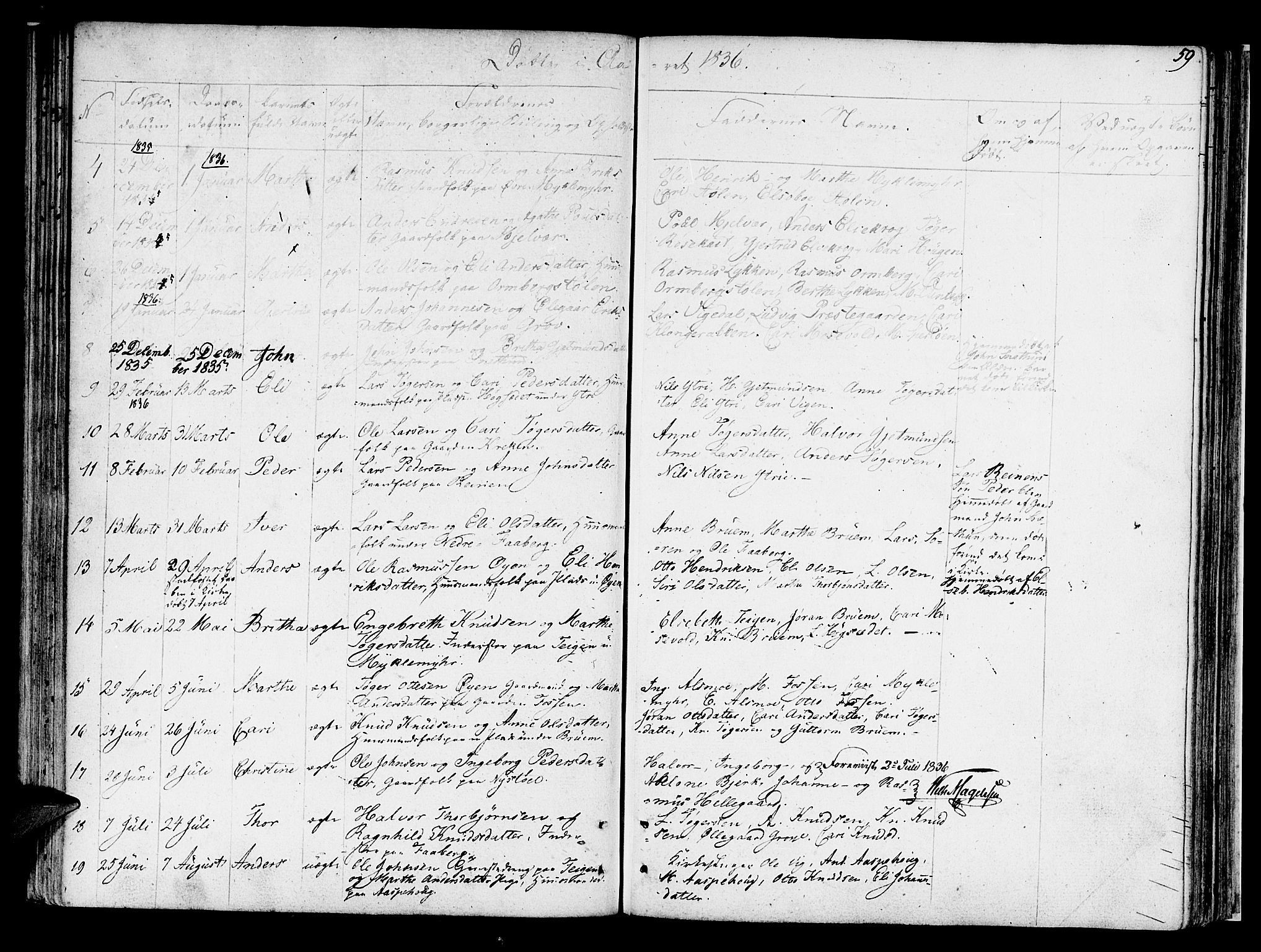 Jostedal sokneprestembete, AV/SAB-A-80601/H/Haa/Haaa/L0003: Parish register (official) no. A 3, 1807-1837, p. 59