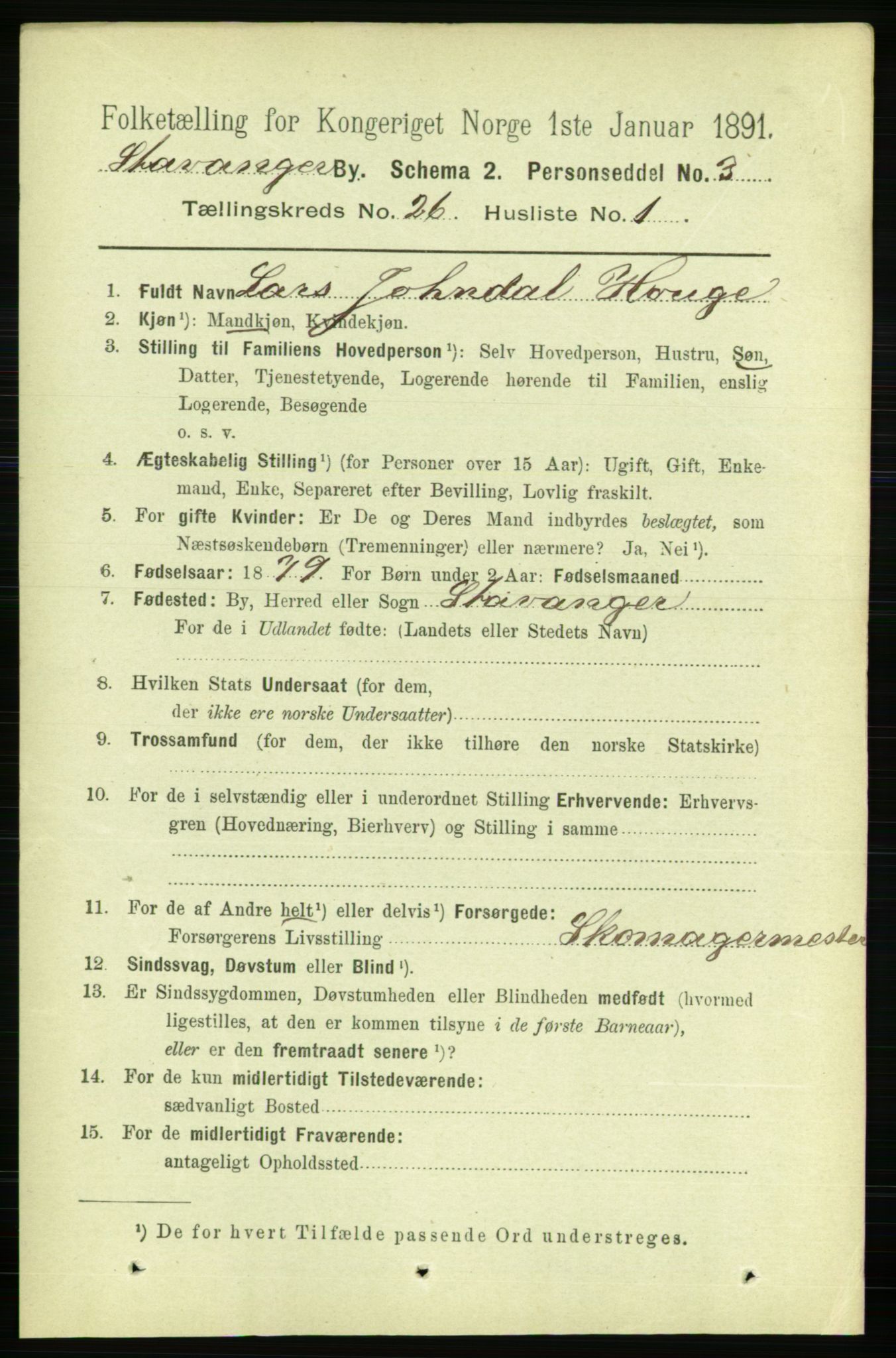 RA, 1891 census for 1103 Stavanger, 1891, p. 28120