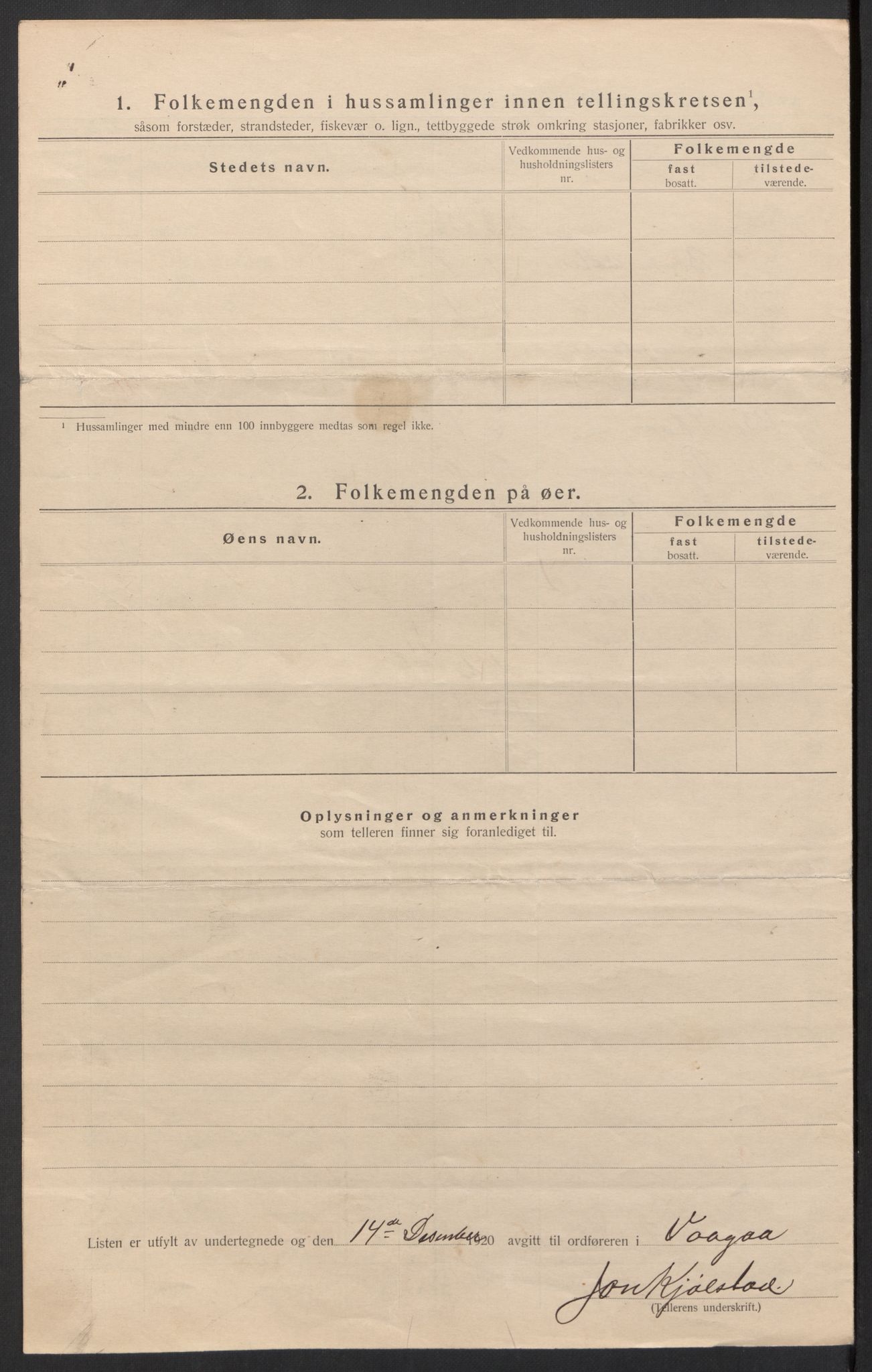 SAH, 1920 census for Vågå, 1920, p. 25