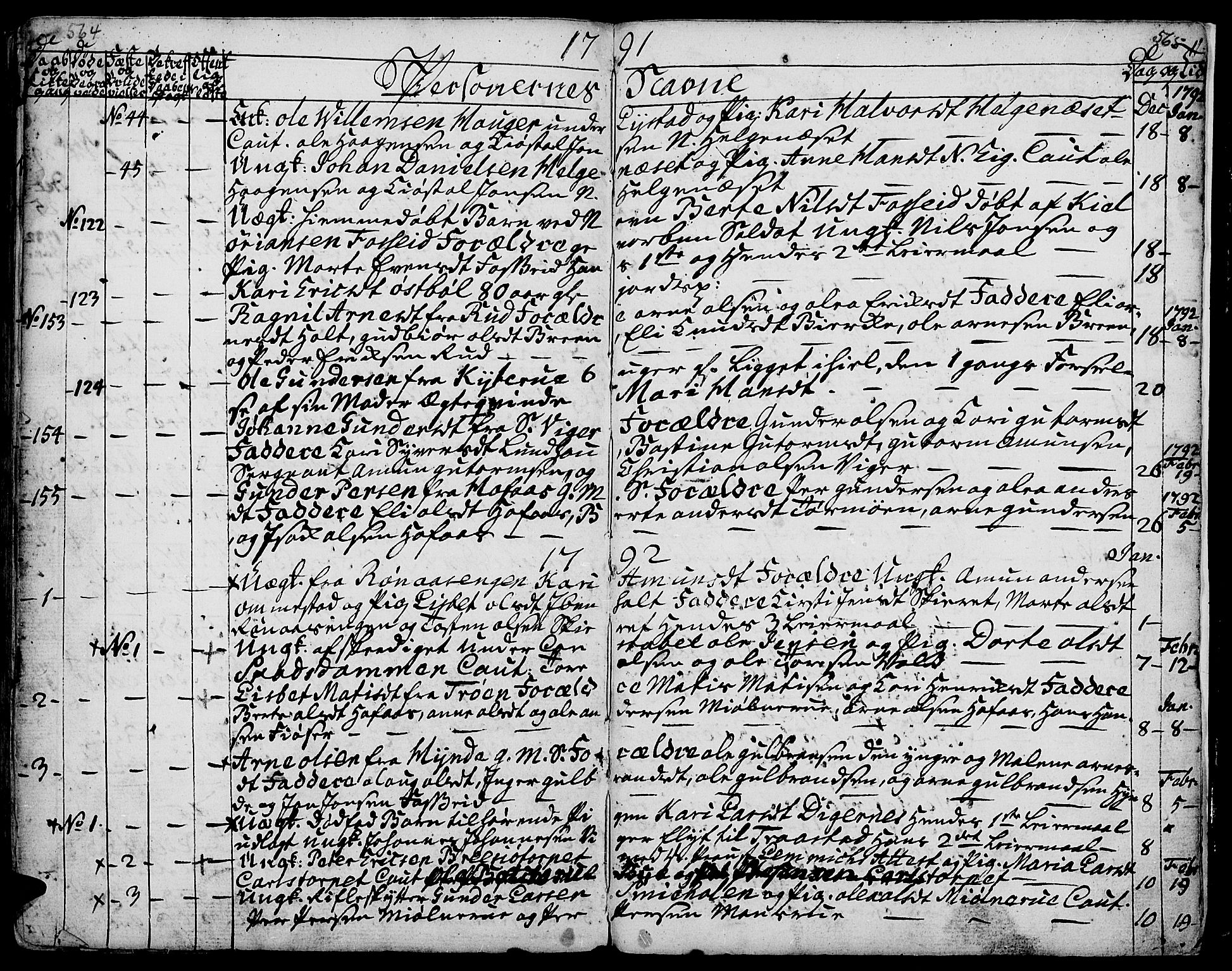 Grue prestekontor, SAH/PREST-036/H/Ha/Haa/L0003: Parish register (official) no. 3, 1774-1792, p. 564-565