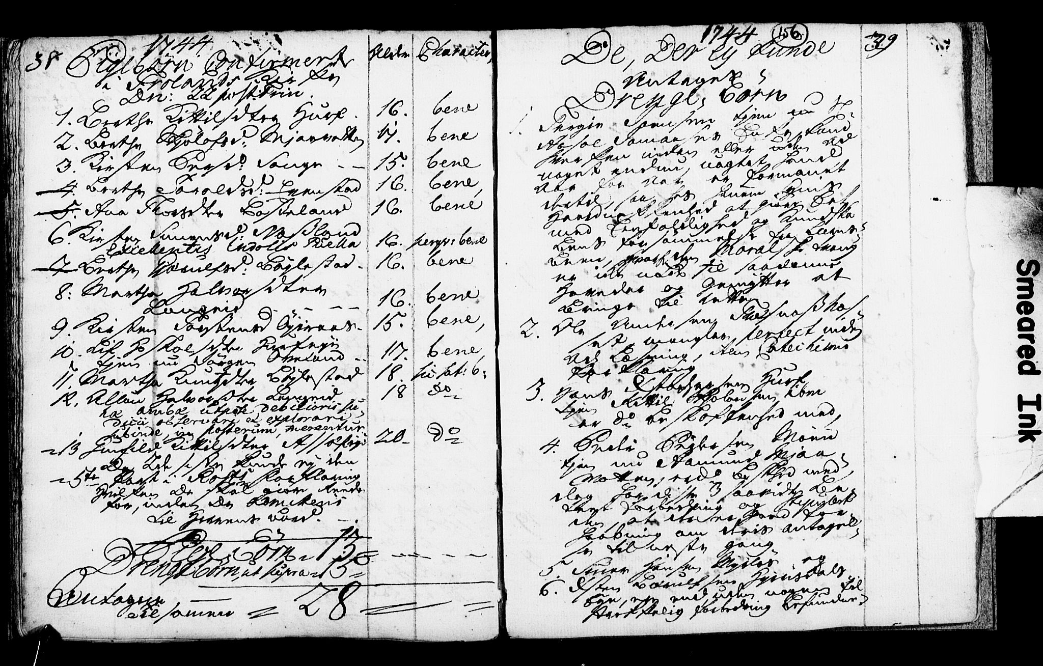 Froland sokneprestkontor, SAK/1111-0013/F/Fb/L0001: Parish register (copy) no. B 1, 1742-1745, p. 38-39