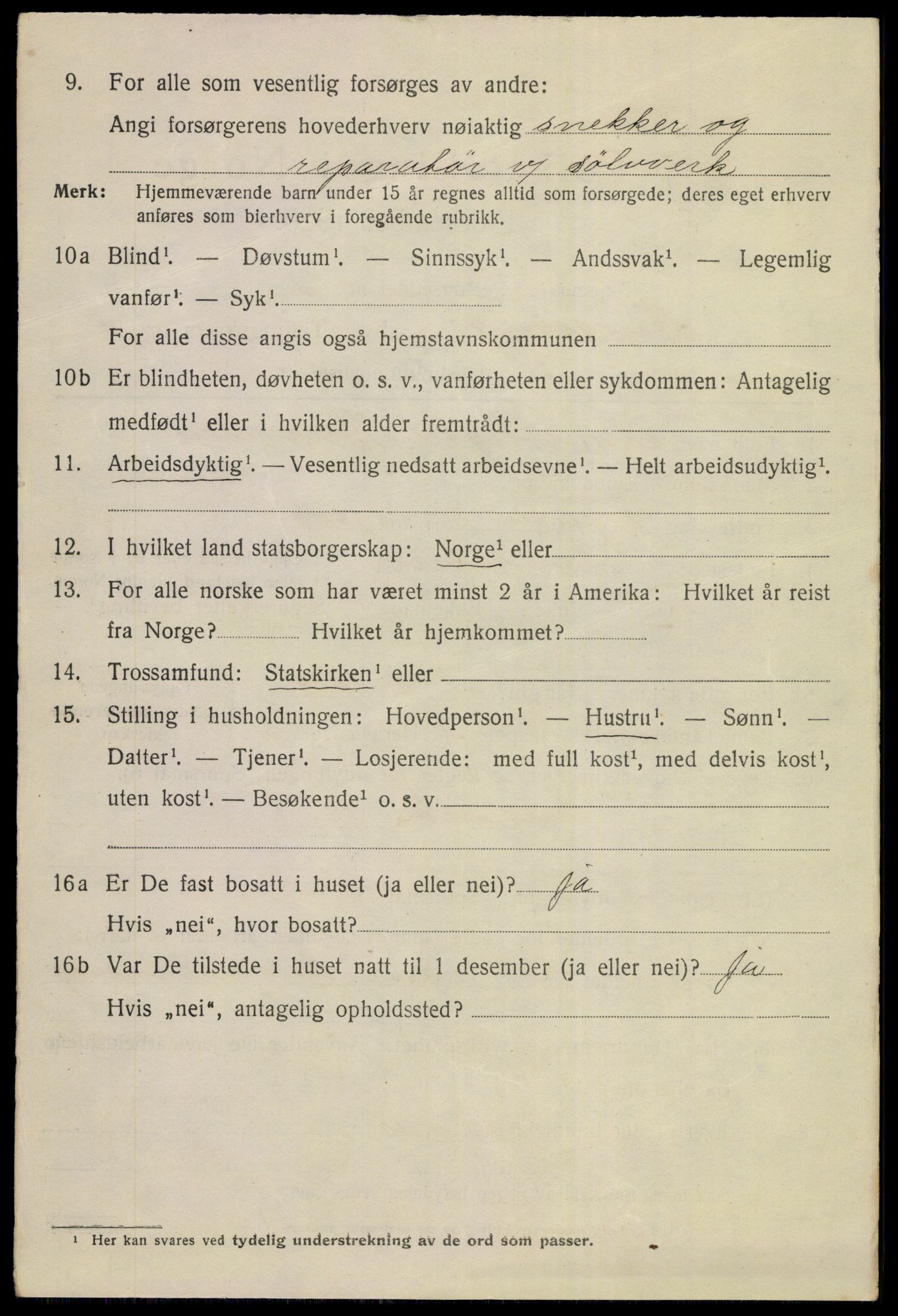 SAKO, 1920 census for Kongsberg, 1920, p. 12477