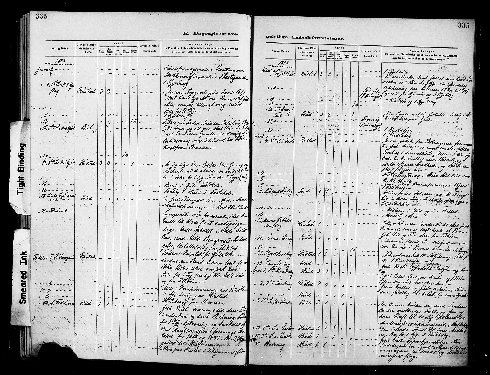 Ministerialprotokoller, klokkerbøker og fødselsregistre - Møre og Romsdal, AV/SAT-A-1454/566/L0769: Parish register (official) no. 566A08, 1881-1903, p. 335