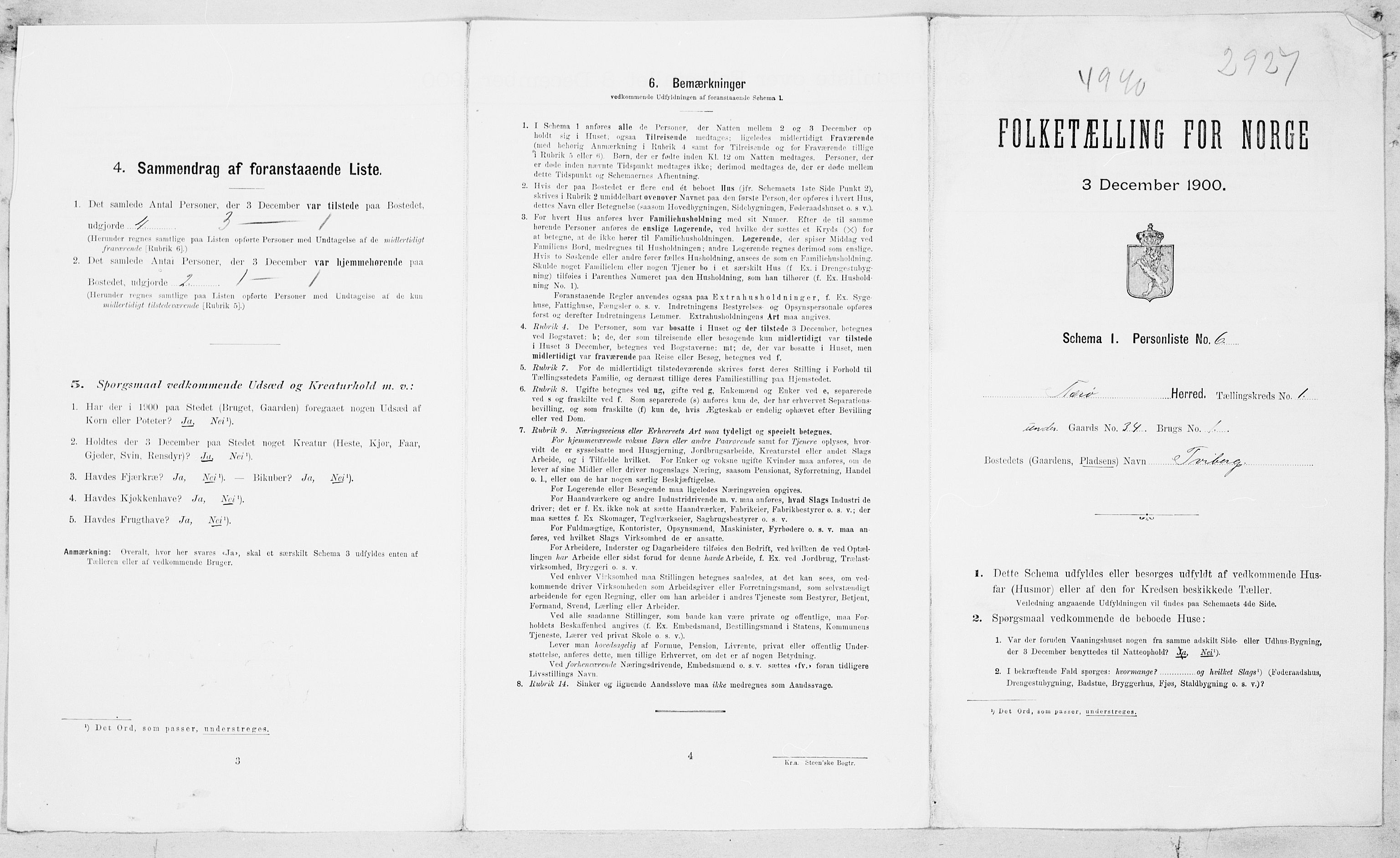 SAT, 1900 census for Nærøy, 1900, p. 25