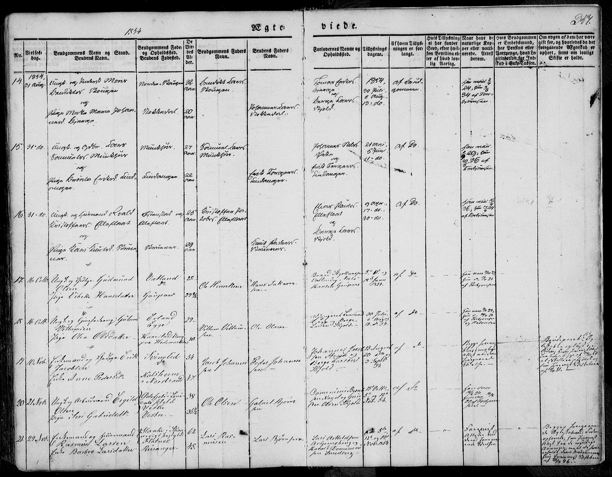 Skjold sokneprestkontor, AV/SAST-A-101847/H/Ha/Haa/L0006: Parish register (official) no. A 6.1, 1835-1858, p. 357