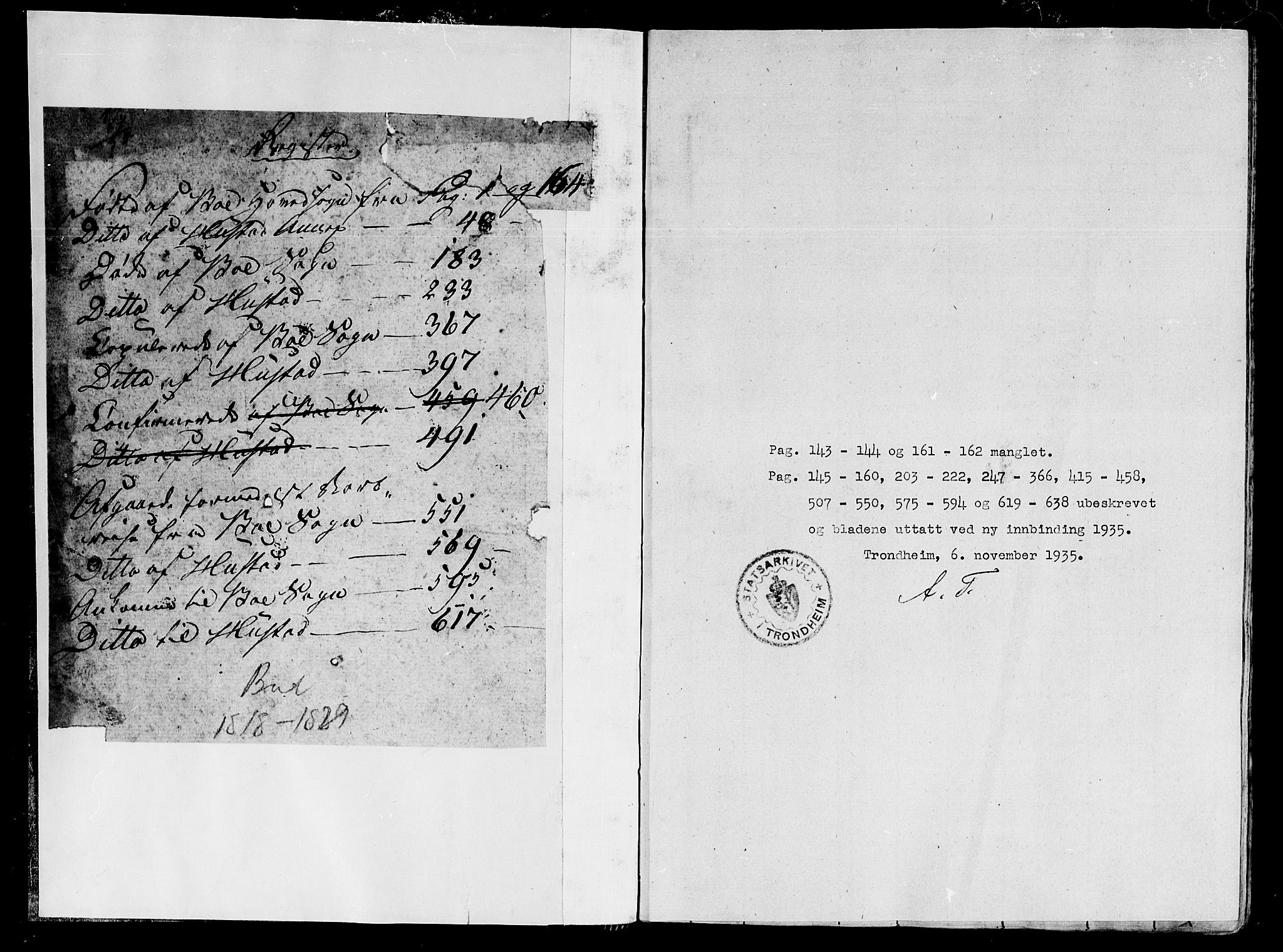 Ministerialprotokoller, klokkerbøker og fødselsregistre - Møre og Romsdal, SAT/A-1454/566/L0764: Parish register (official) no. 566A03 /2, 1817-1829
