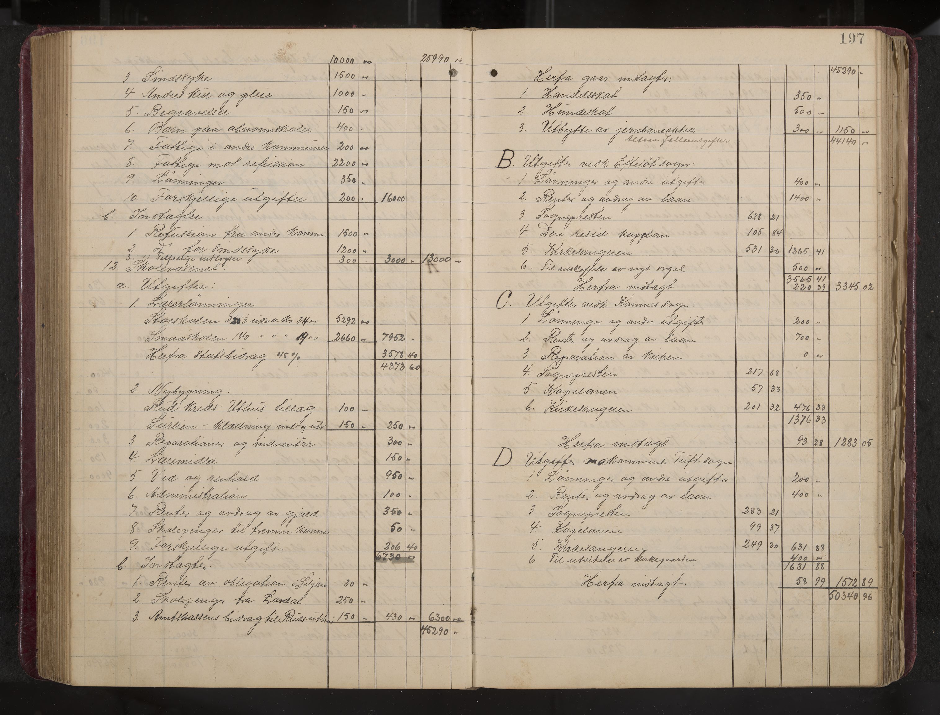 Ytre Sandsvær formannskap og sentraladministrasjon, IKAK/0629021/A/Aa/L0001: Møtebok med register, 1902-1919, p. 197