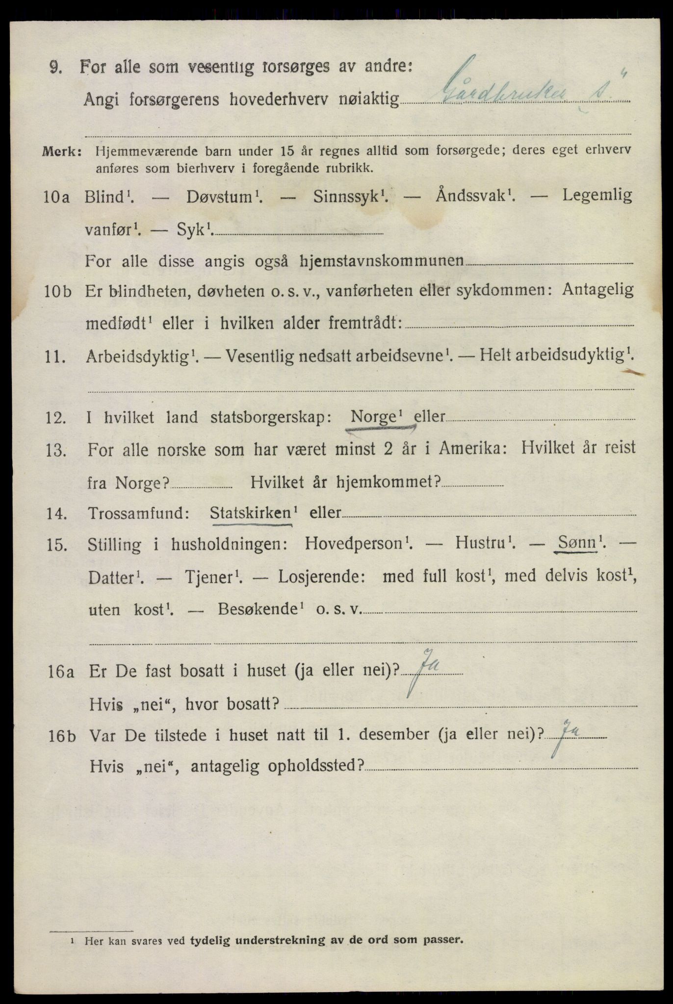SAKO, 1920 census for Sandeherred, 1920, p. 12743