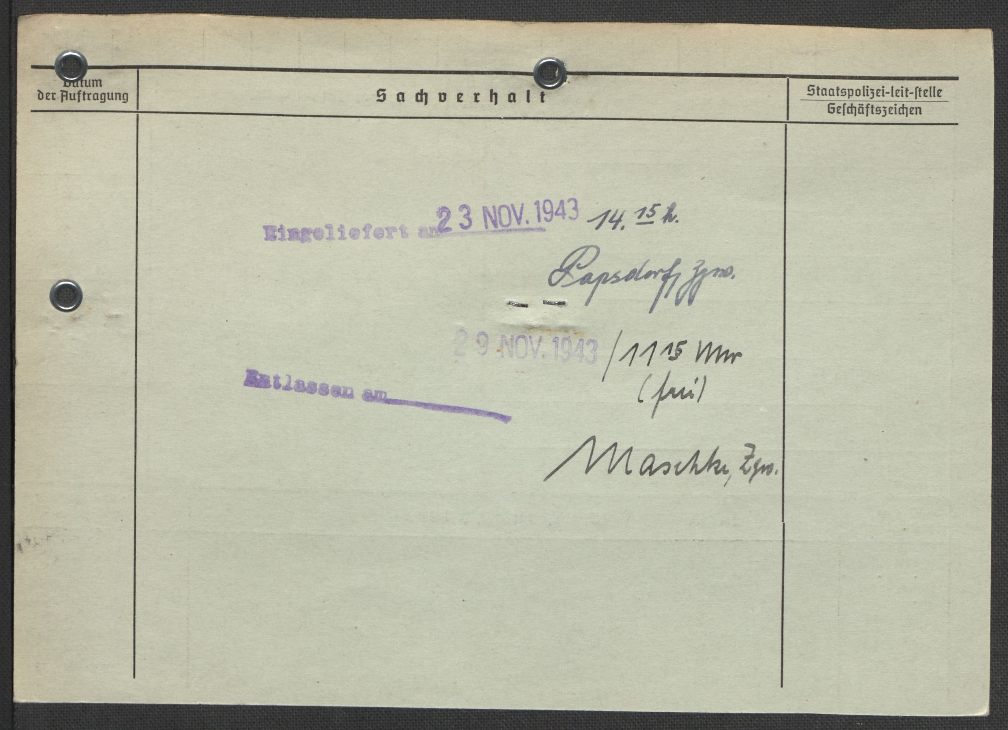 Befehlshaber der Sicherheitspolizei und des SD, RA/RAFA-5969/E/Ea/Eaa/L0002: Register over norske fanger i Møllergata 19: Bj-Eng, 1940-1945, p. 1192