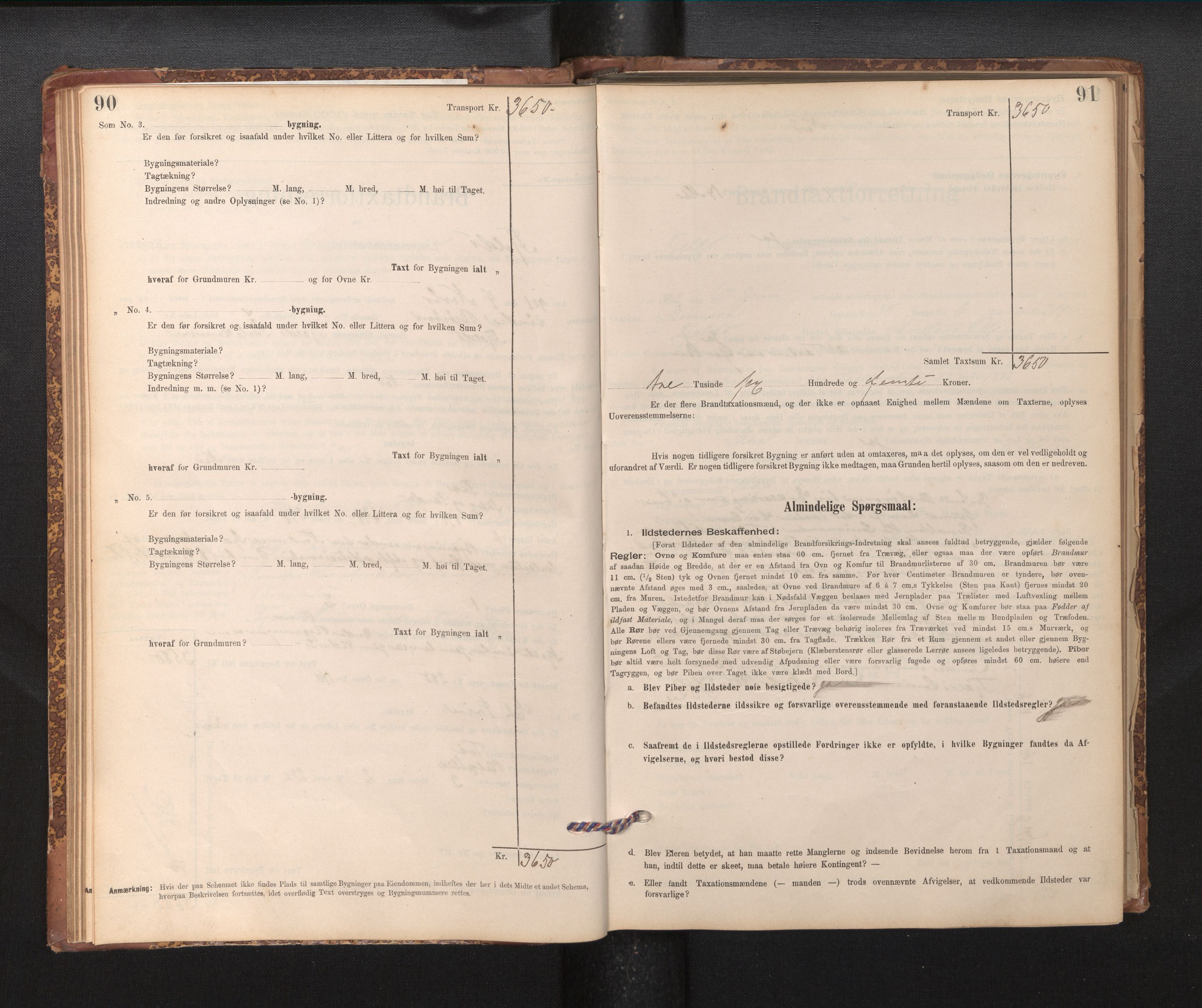 Lensmannen i Fjell, SAB/A-32301/0012/L0005: Branntakstprotokoll, skjematakst, 1895-1931, p. 90-91