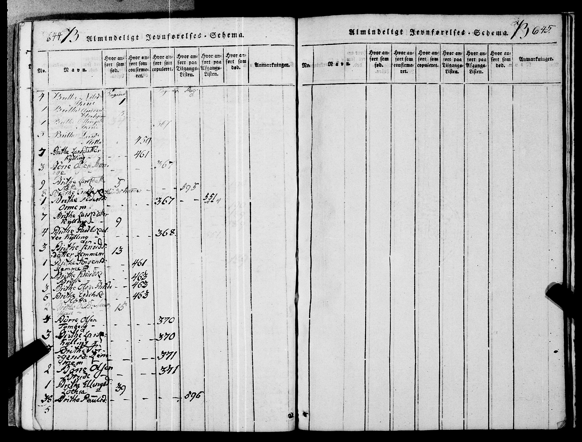 Ministerialprotokoller, klokkerbøker og fødselsregistre - Møre og Romsdal, AV/SAT-A-1454/546/L0593: Parish register (official) no. 546A01, 1818-1853, p. 644-645