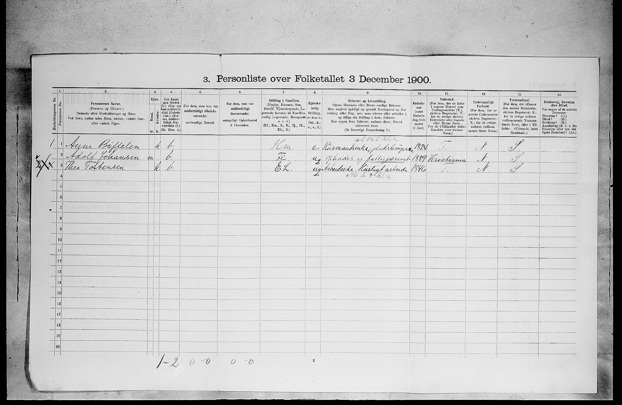 SAH, 1900 census for Grue, 1900, p. 761