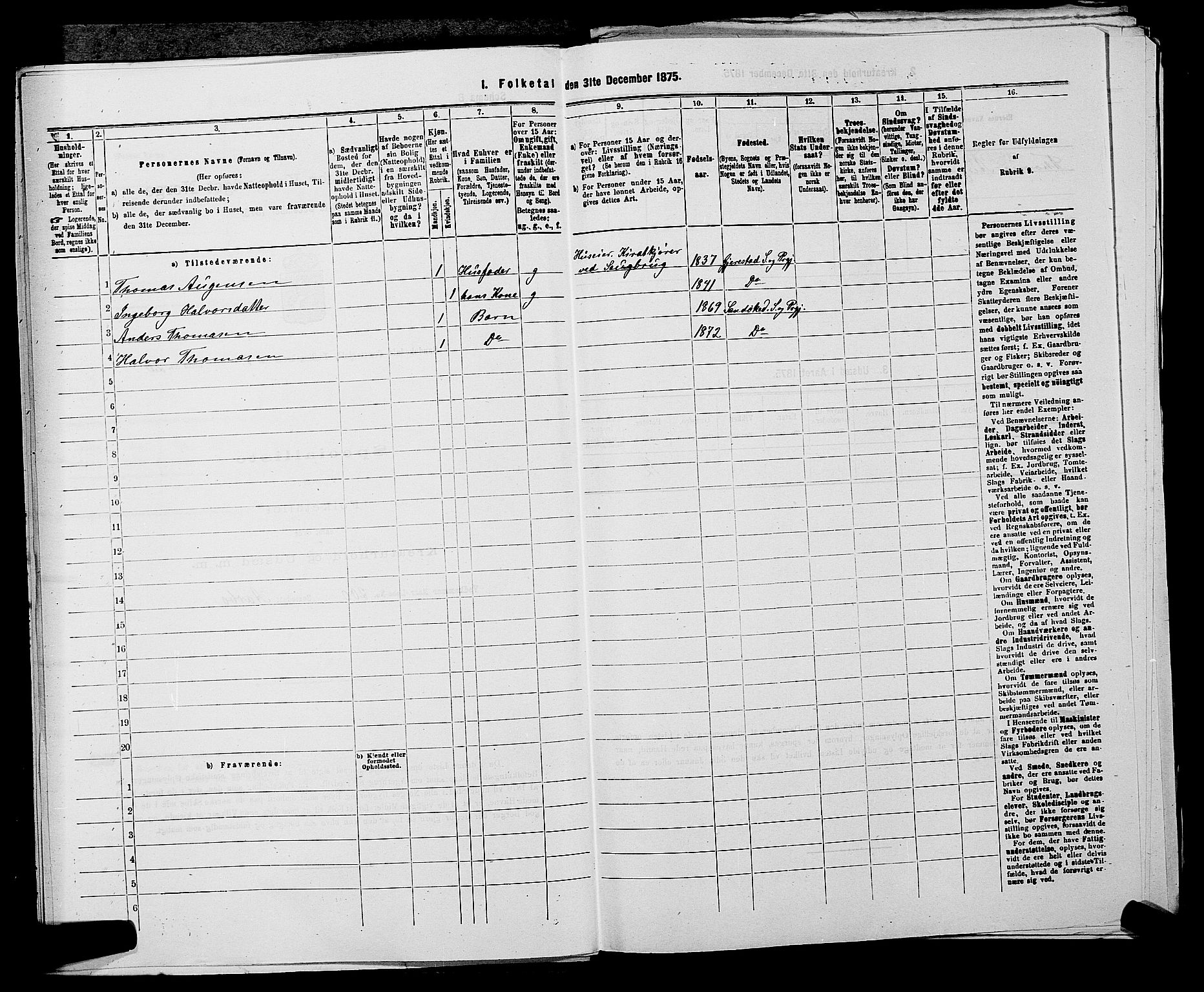 SAKO, 1875 census for 0816P Sannidal, 1875, p. 586